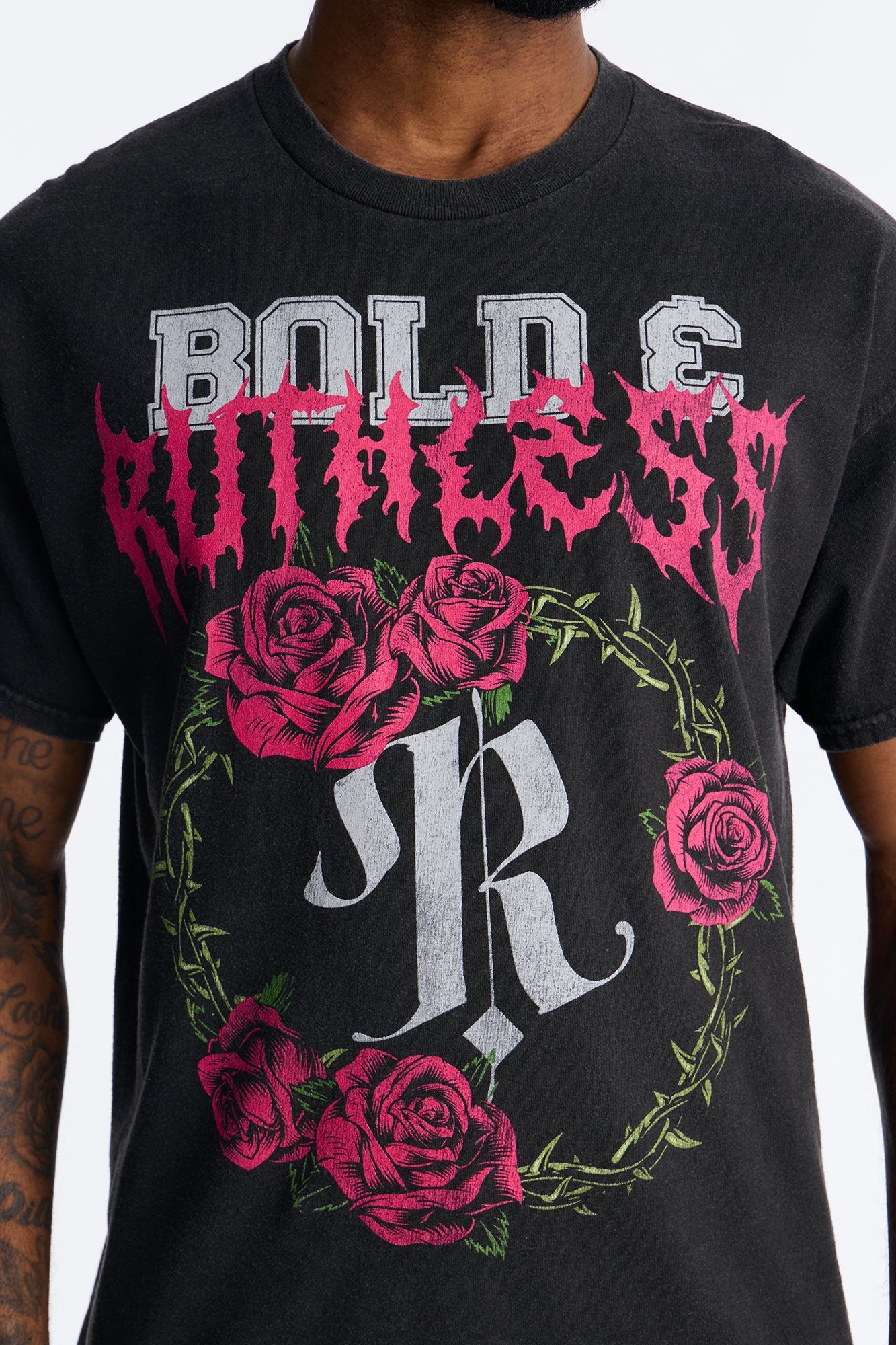 Bold And Ruthless Oversized Short Sleeve Tee - Black Fashion Nova