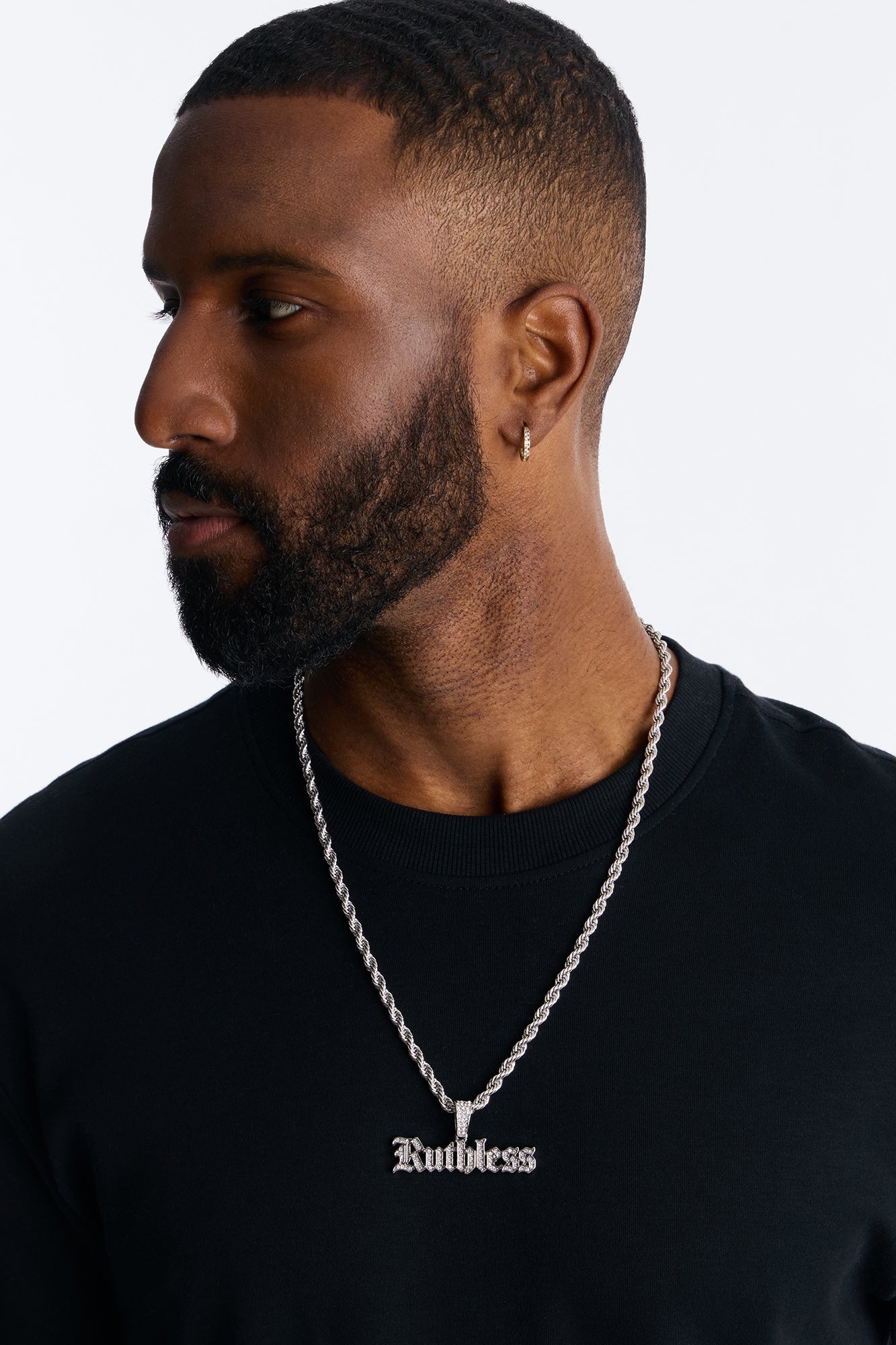 Ruthless Iced Rope Chain Necklace - Silver Fashion Nova