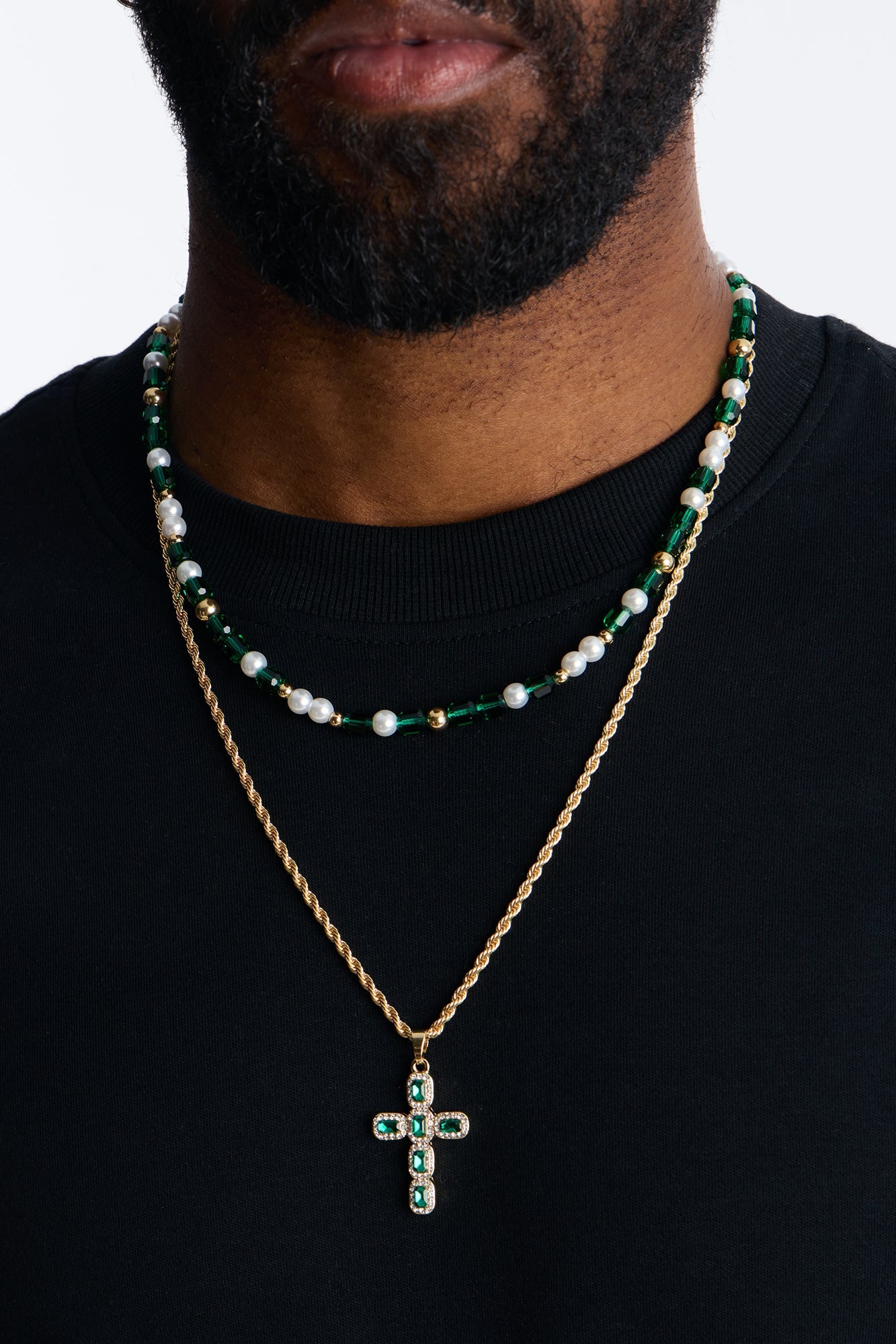 Saint Envy Necklace Set - Gold Fashion Nova