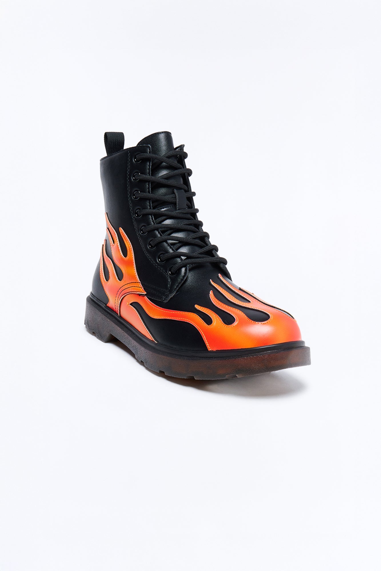 Heat Lace Up Chunky Combat Boot - Black Fashion Nova