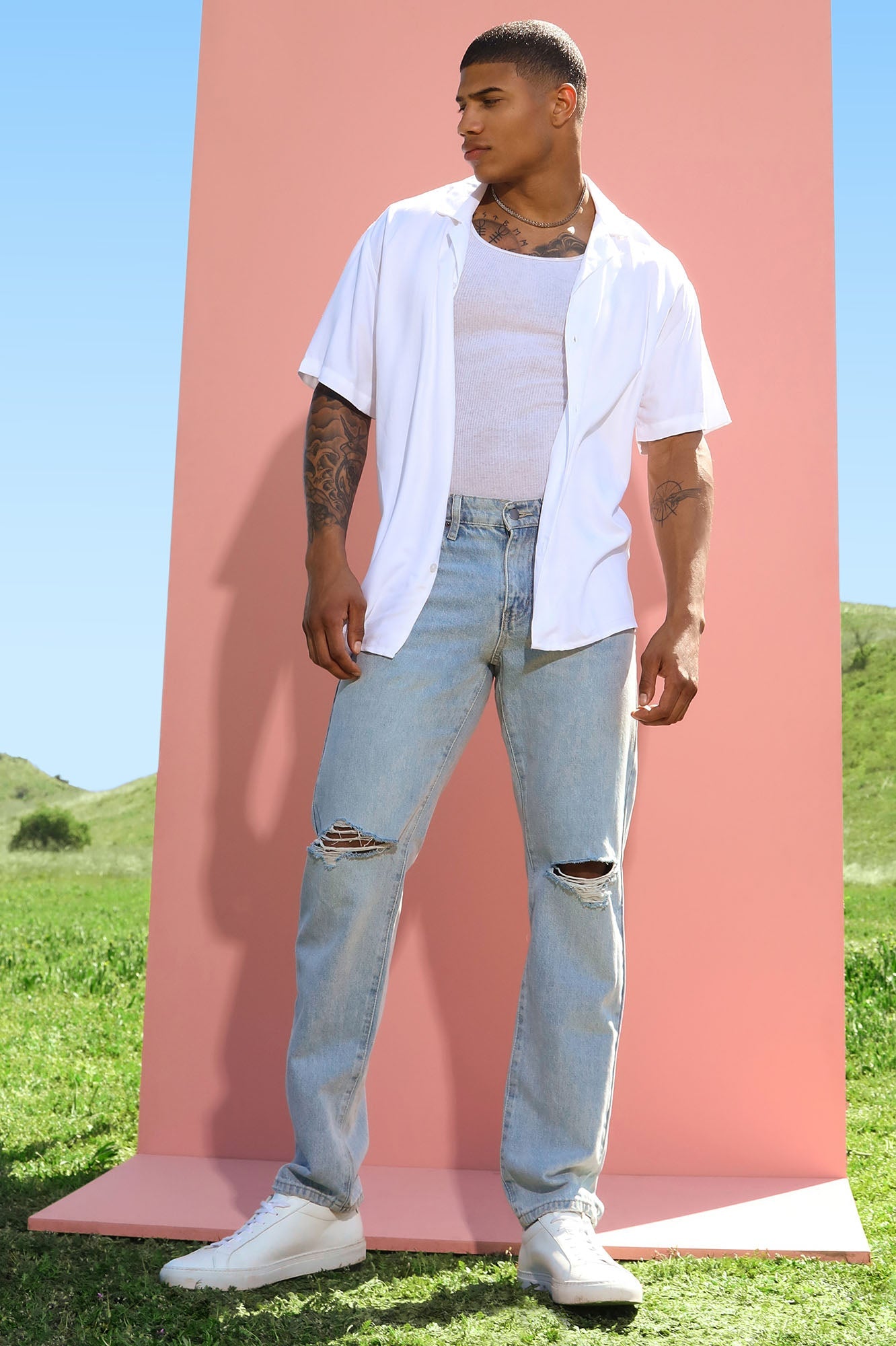 Dawson Relaxed Short Sleeve Cuban Collar Shirt - White Fashion Nova