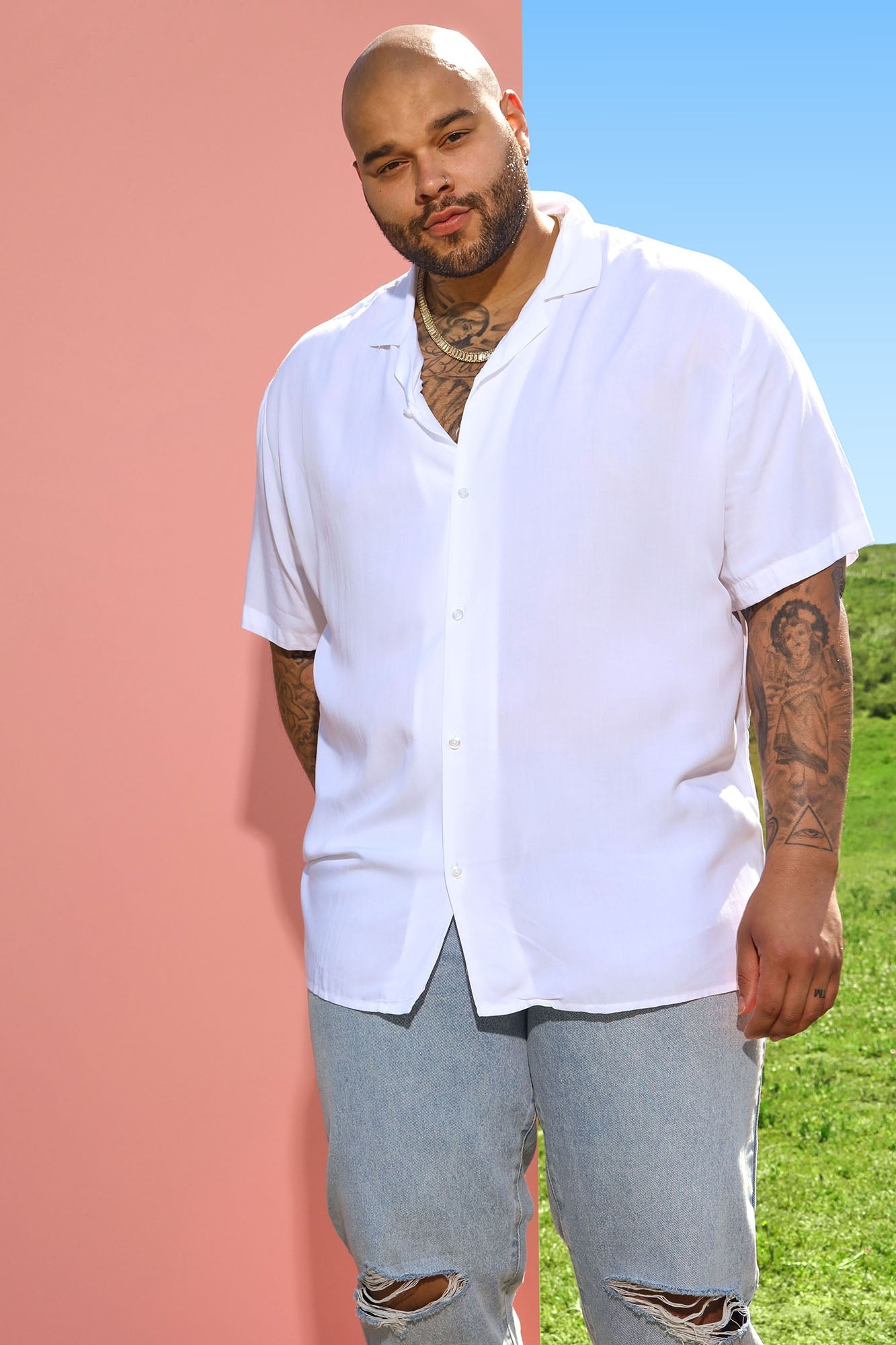 Dawson Relaxed Short Sleeve Cuban Collar Shirt - White Fashion Nova