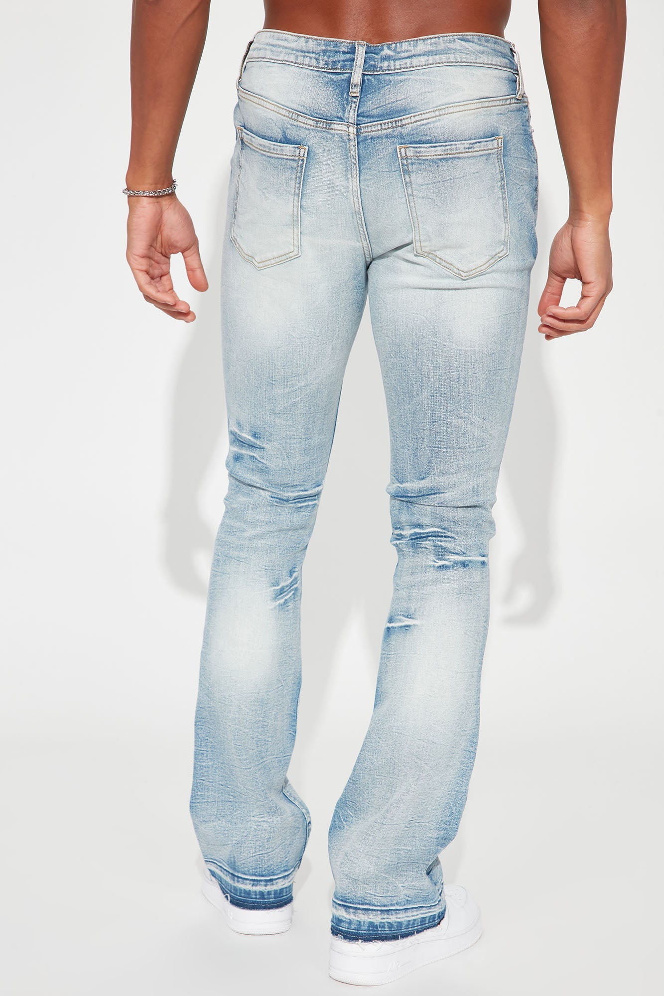 Undercover Slim Stacked Flare Jeans - Medium Blue Wash Fashion Nova