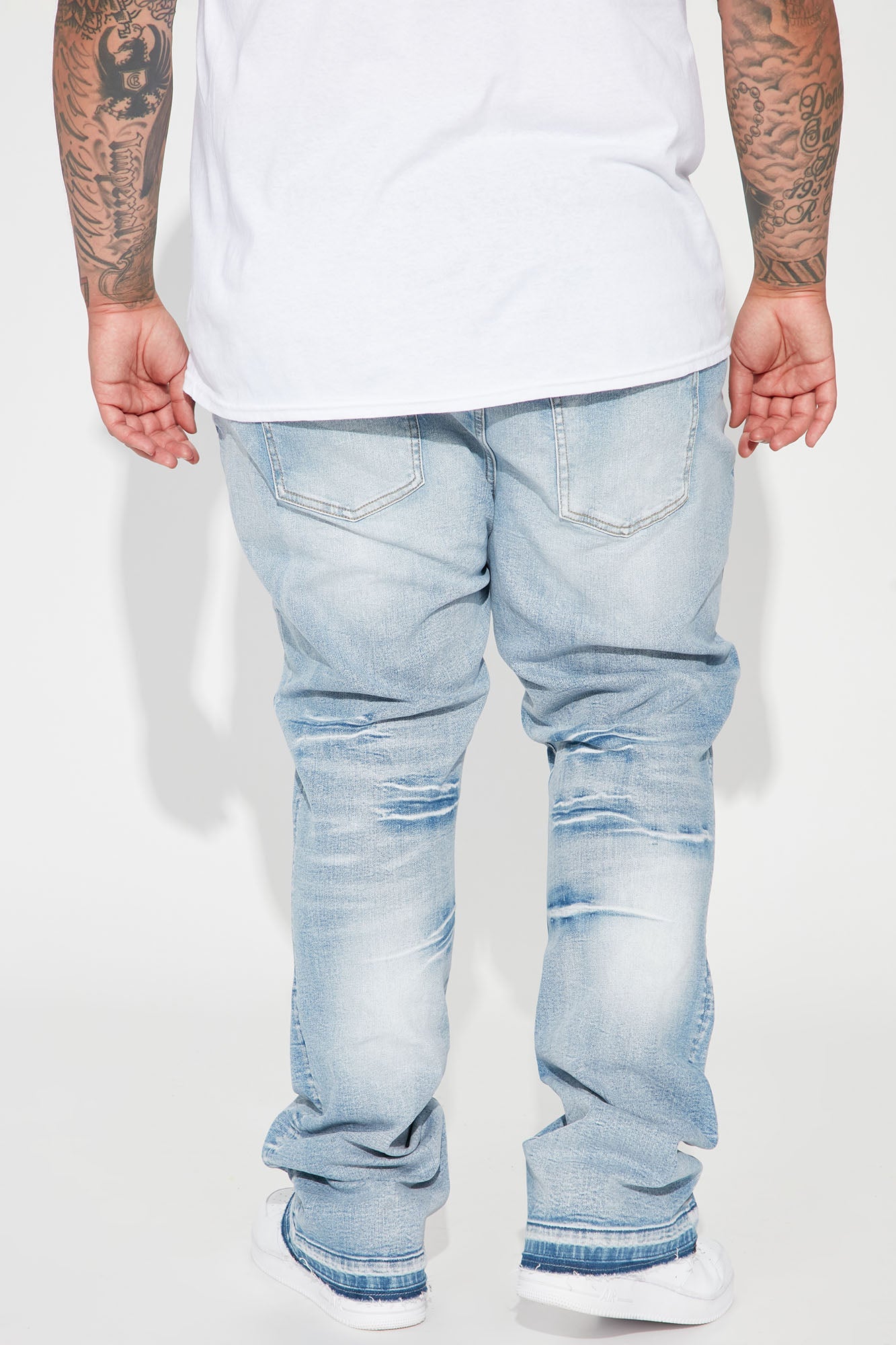 Undercover Slim Stacked Flare Jeans - Medium Blue Wash Fashion Nova