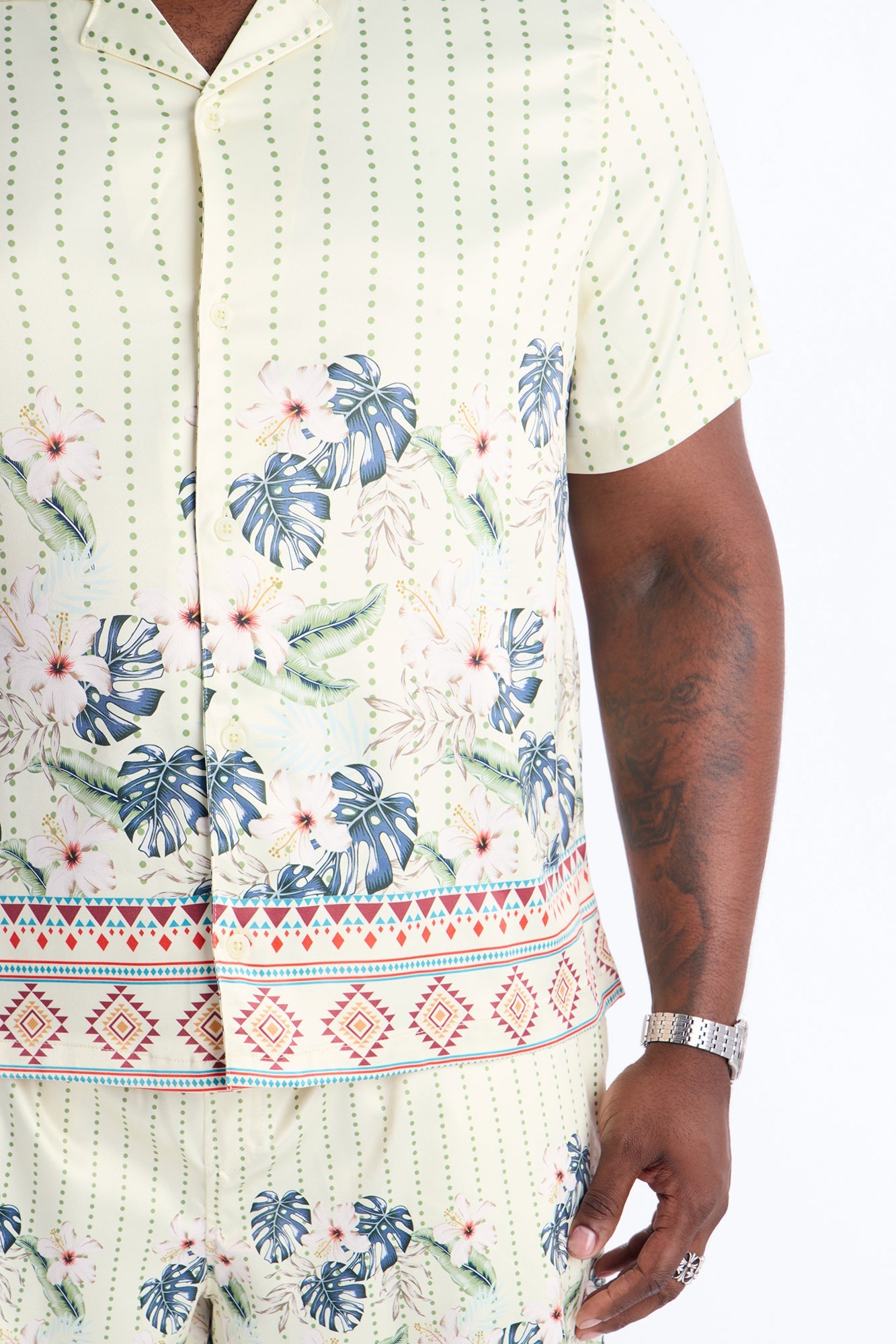 Catalina Island Cuban Collar Button Up Shirt - Yellow Fashion Nova