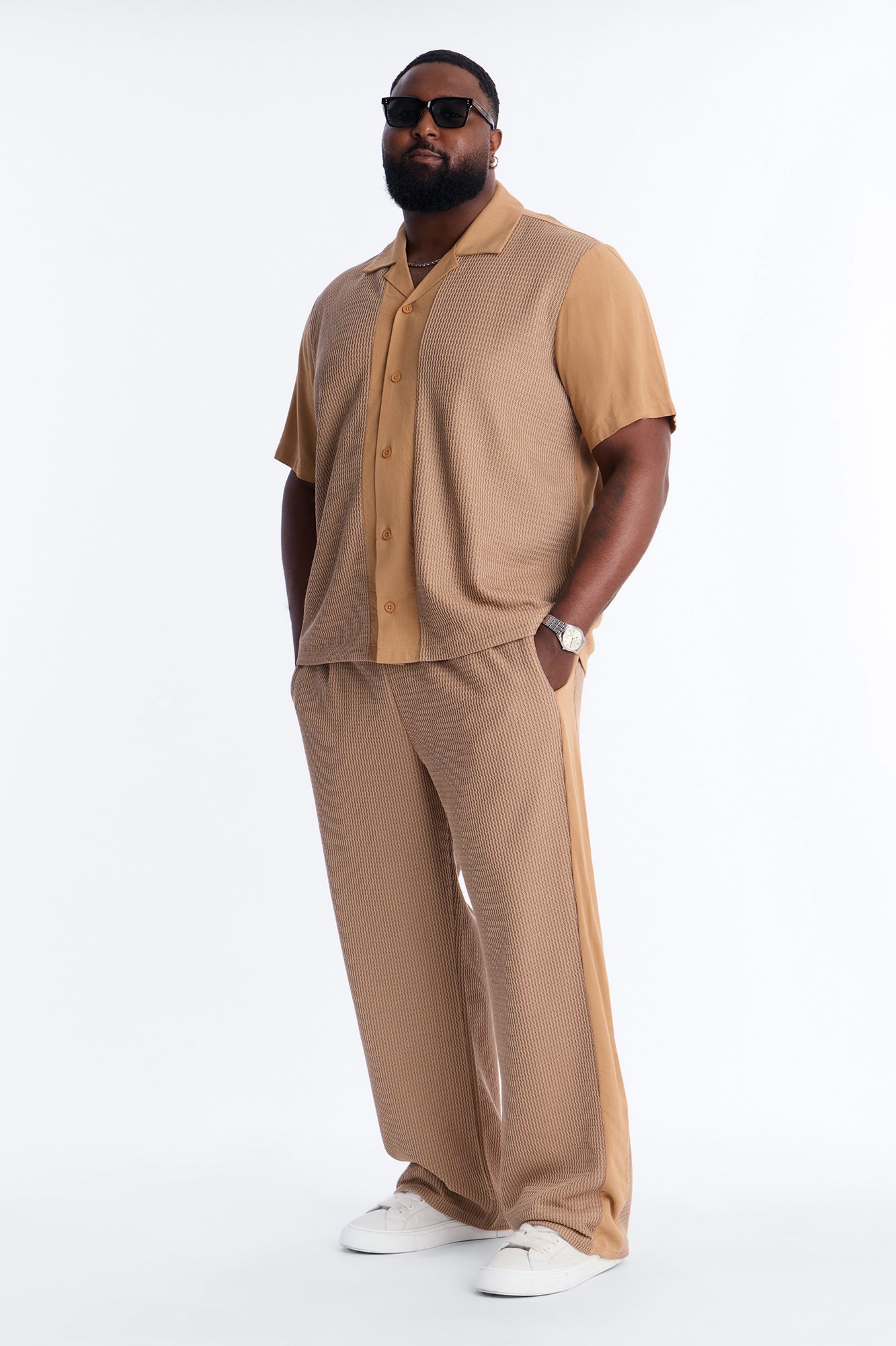 Slim Flare Brookfield Flow Pant - Tan Fashion Nova