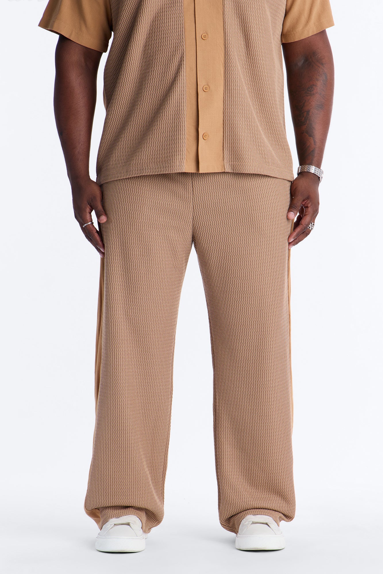 Slim Flare Brookfield Flow Pant - Tan Fashion Nova