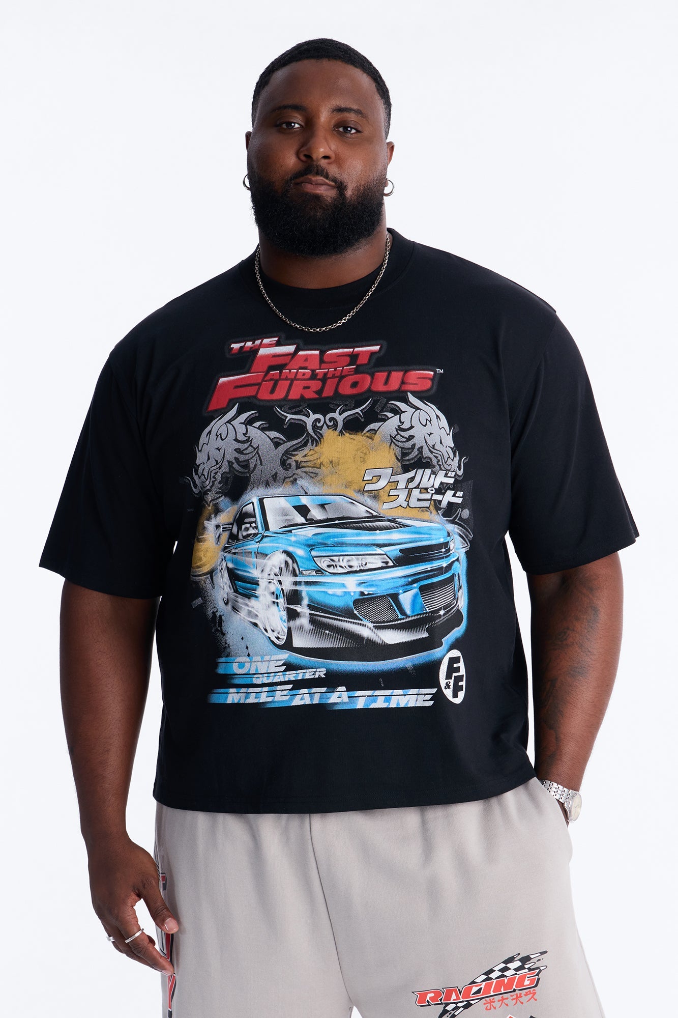 The Fast And Furious One Quarter Mile Short Sleeve Tee - Black Fashion Nova