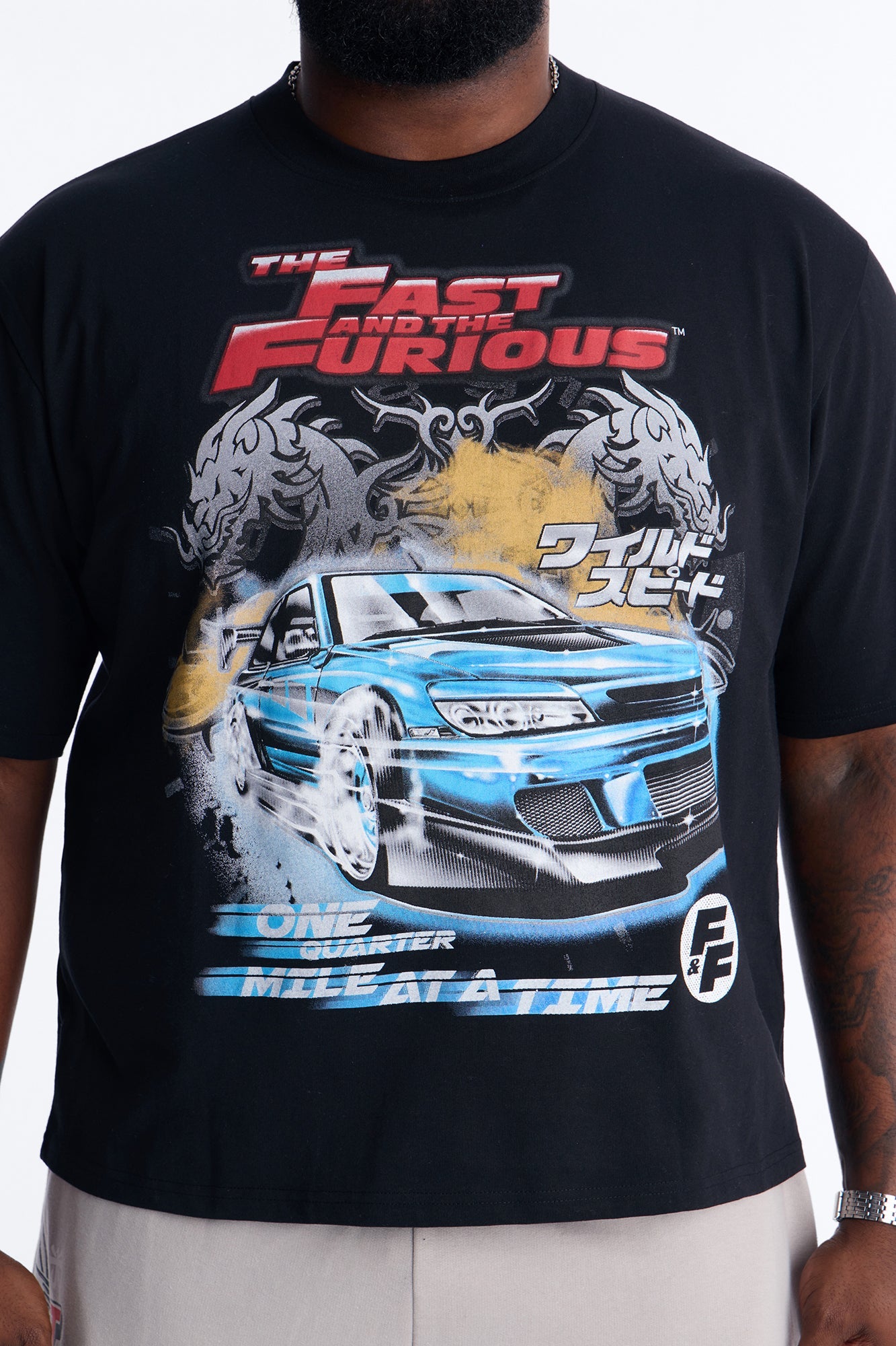 The Fast And Furious One Quarter Mile Short Sleeve Tee - Black Fashion Nova
