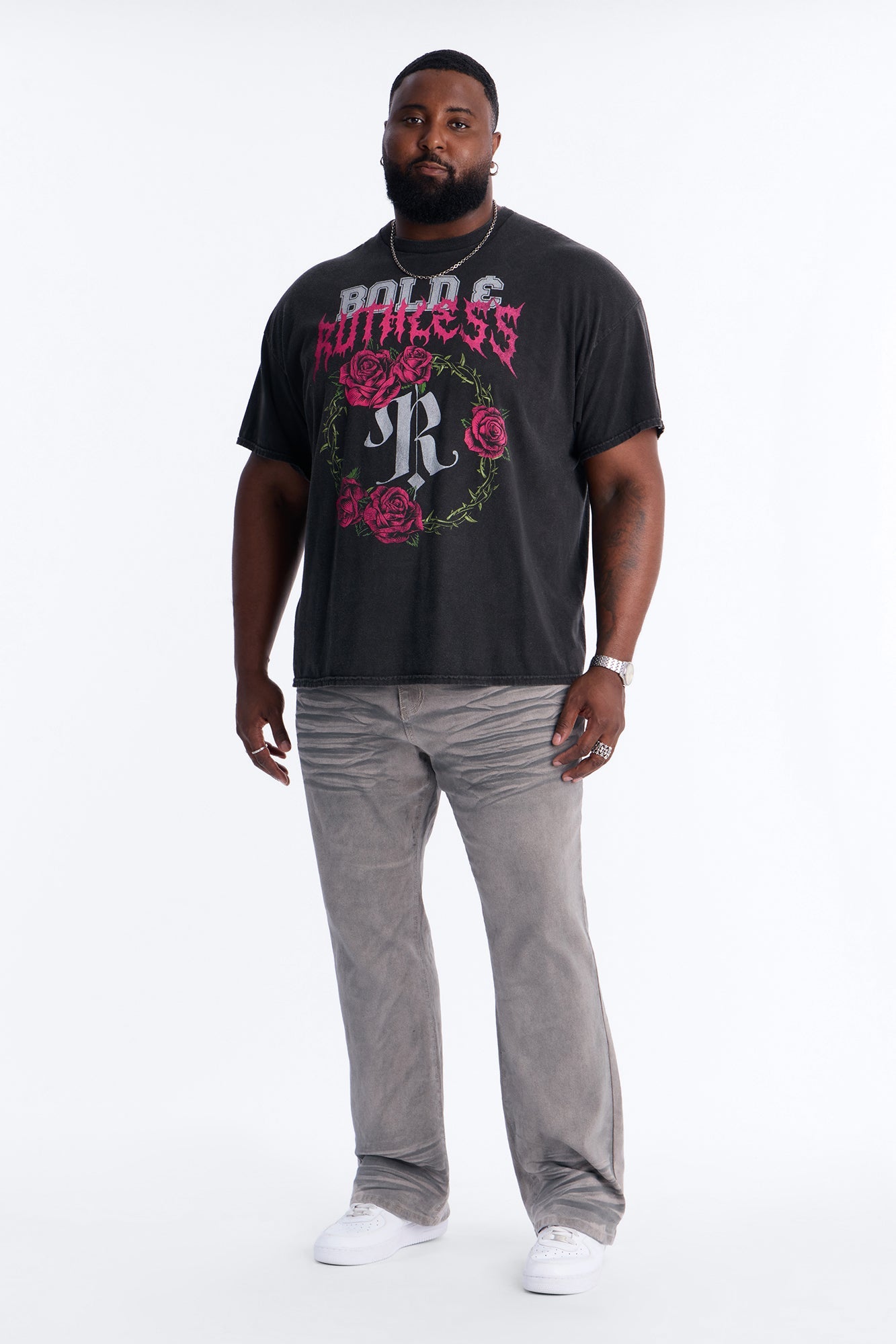 Bold And Ruthless Oversized Short Sleeve Tee - Black Fashion Nova