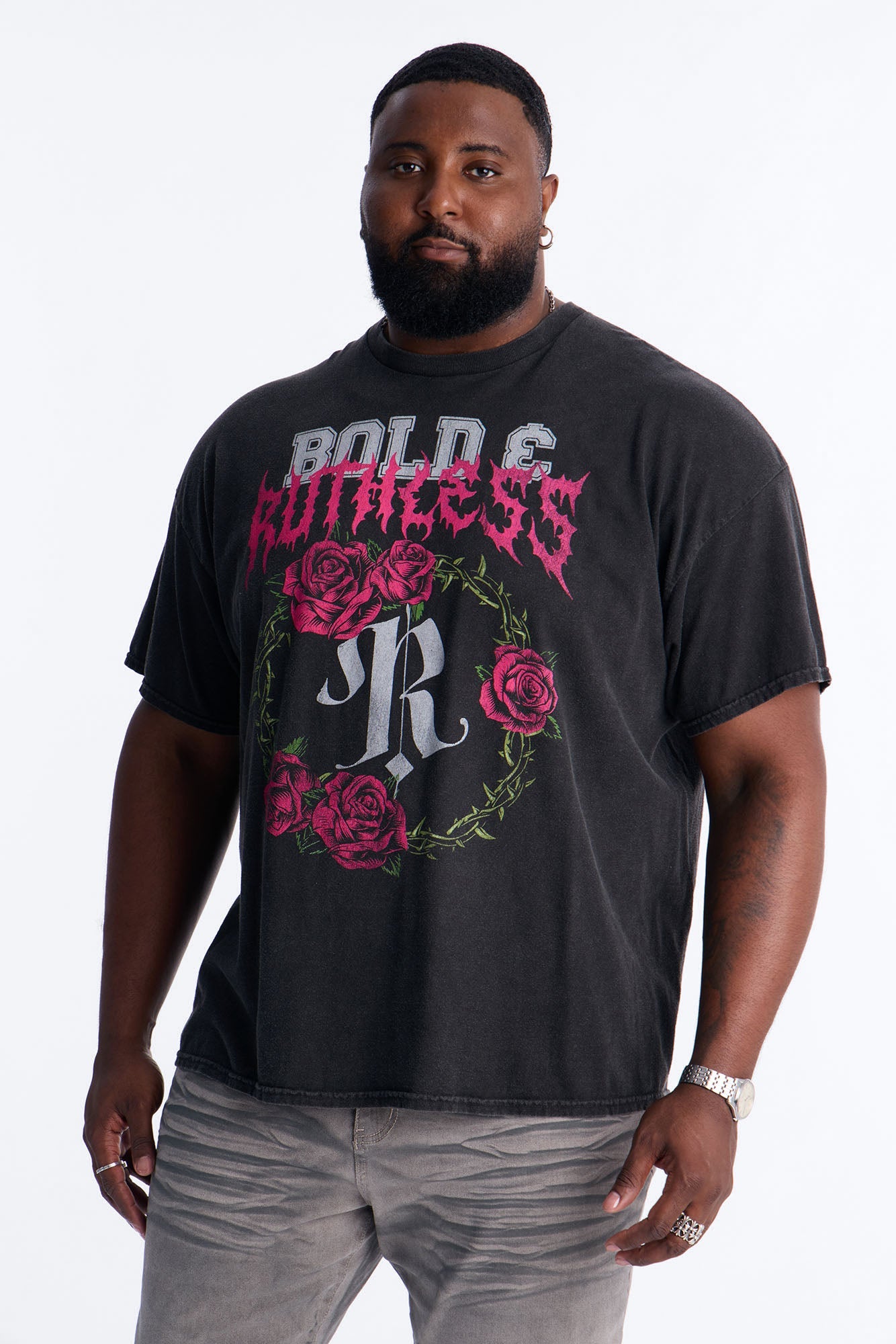 Bold And Ruthless Oversized Short Sleeve Tee - Black Fashion Nova