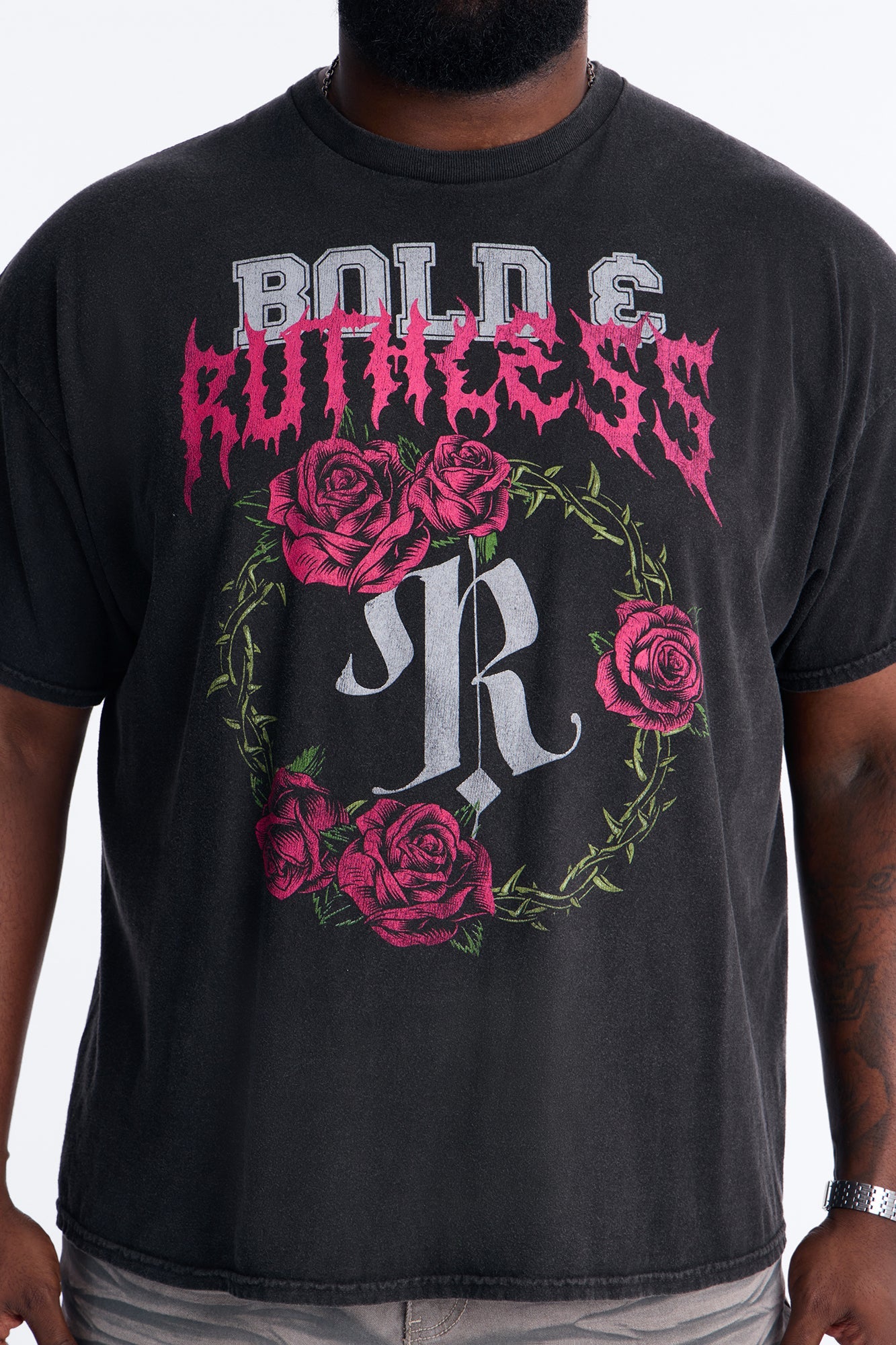 Bold And Ruthless Oversized Short Sleeve Tee - Black Fashion Nova