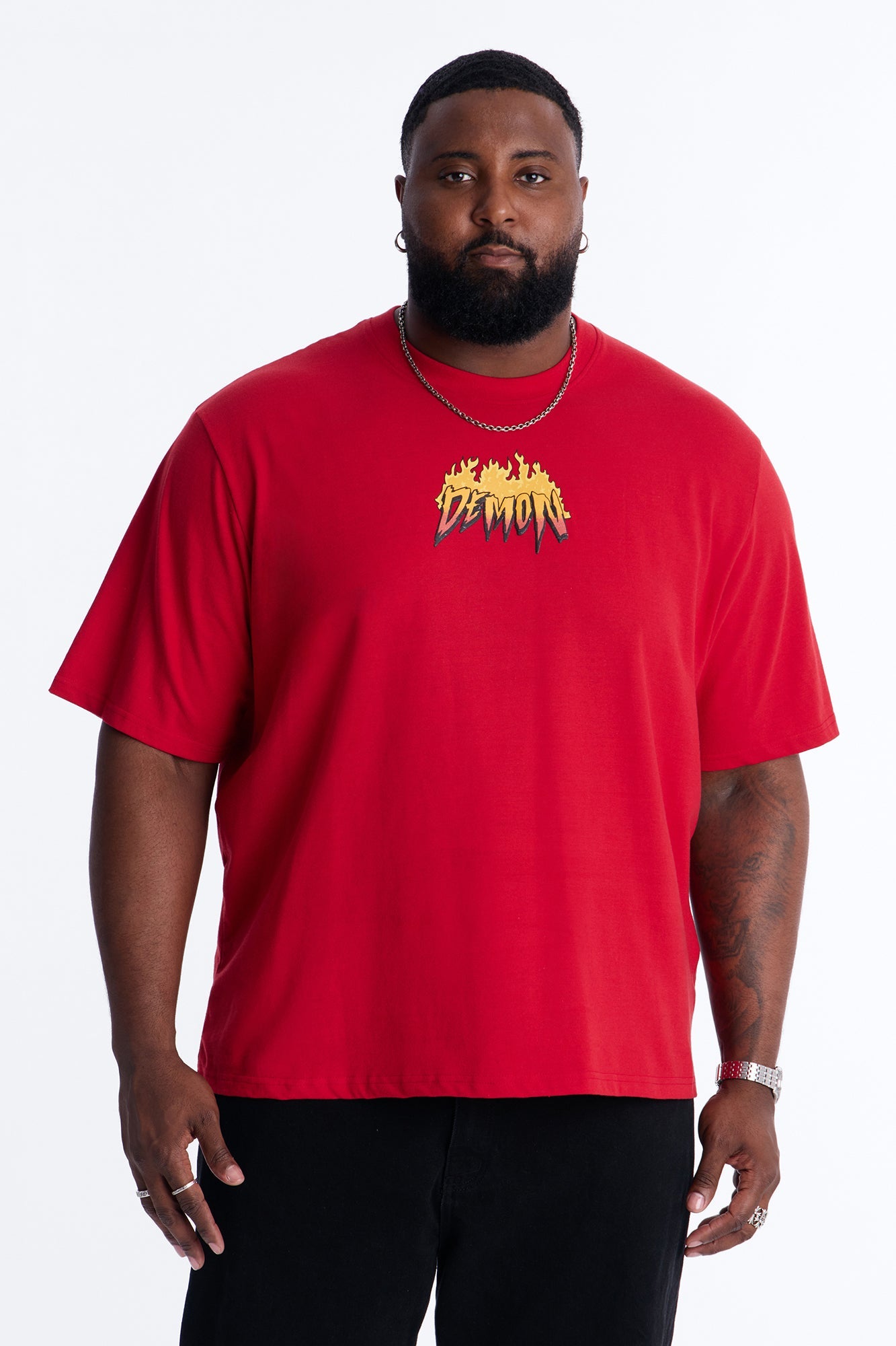 Dodge Demon Give Chase Short Sleeve Tee - Red Fashion Nova