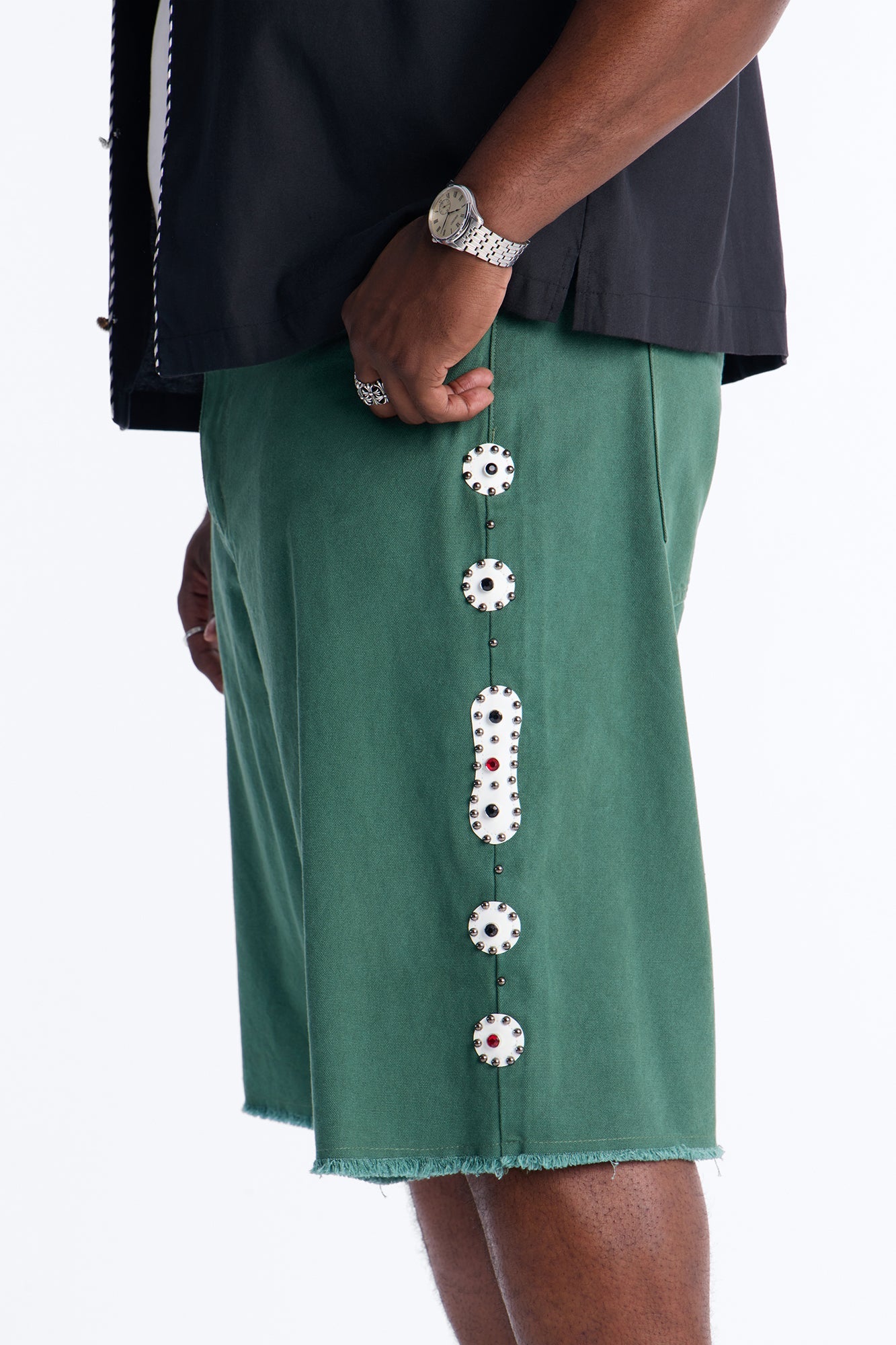 Aspiring Artist Embellished Short - Olive Fashion Nova