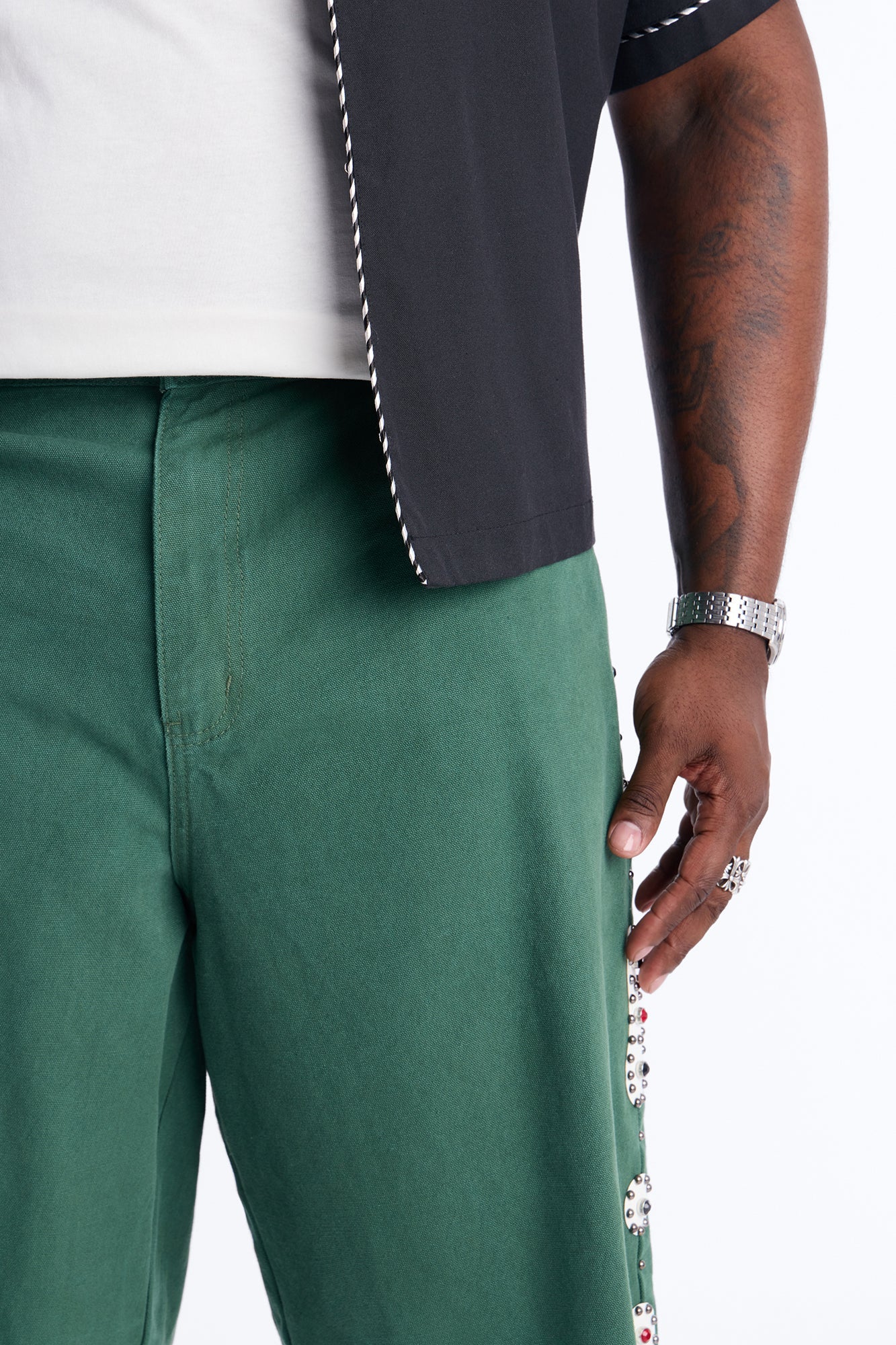 Aspiring Artist Embellished Short - Olive Fashion Nova
