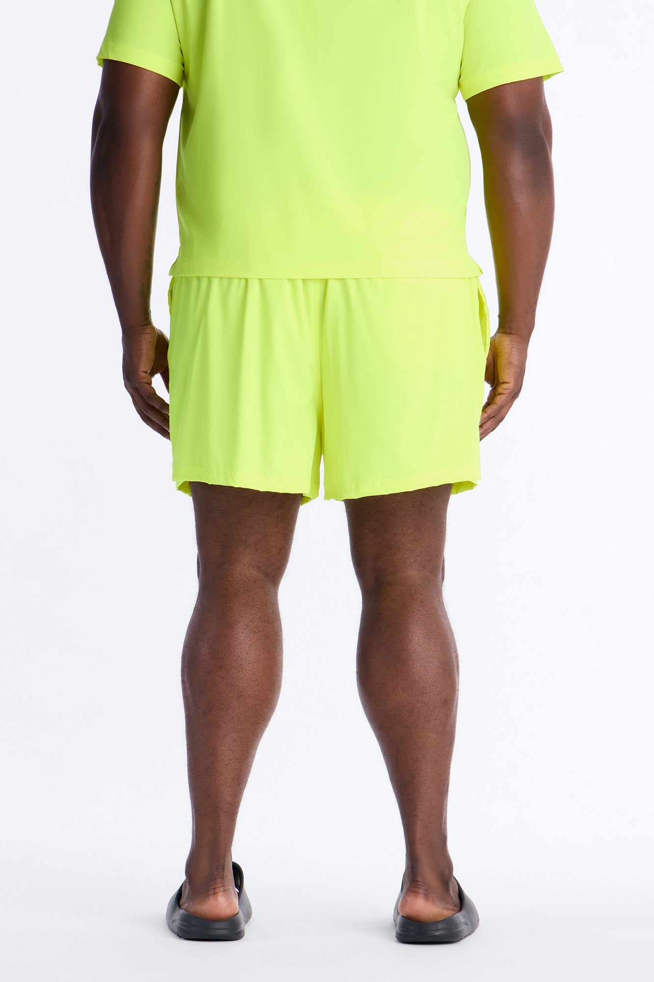Saints And Stars Swim Trunk 4″ - Yellow Fashion Nova