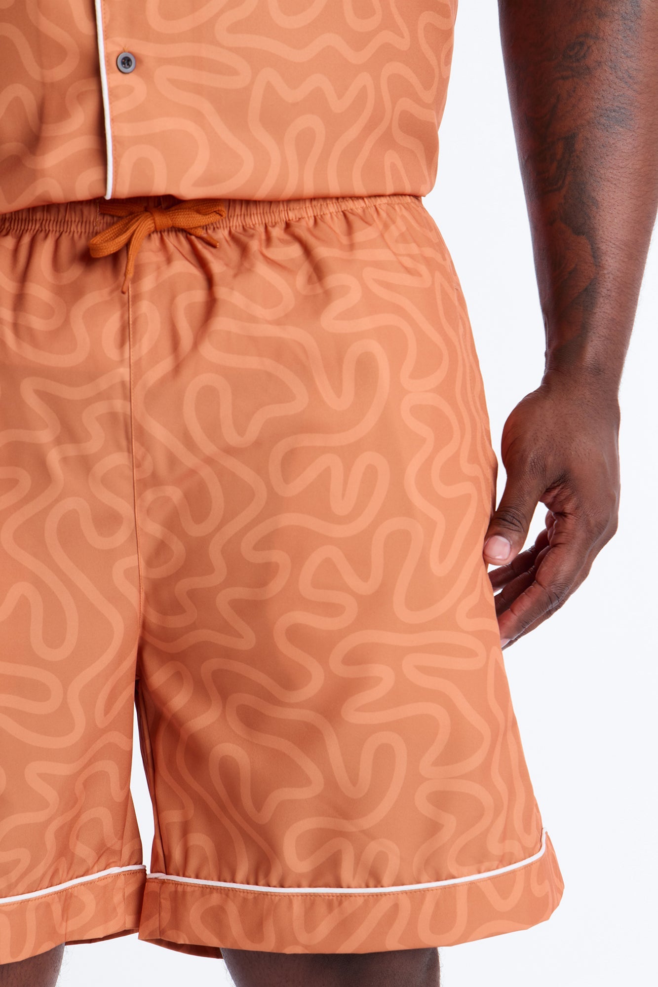 Relaxed Sienna Wave Short - Orange Fashion Nova