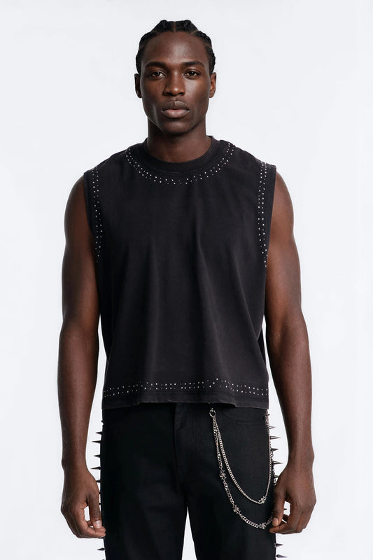Boxy Cropped Caliber Muscle Tee - Black Fashion Nova