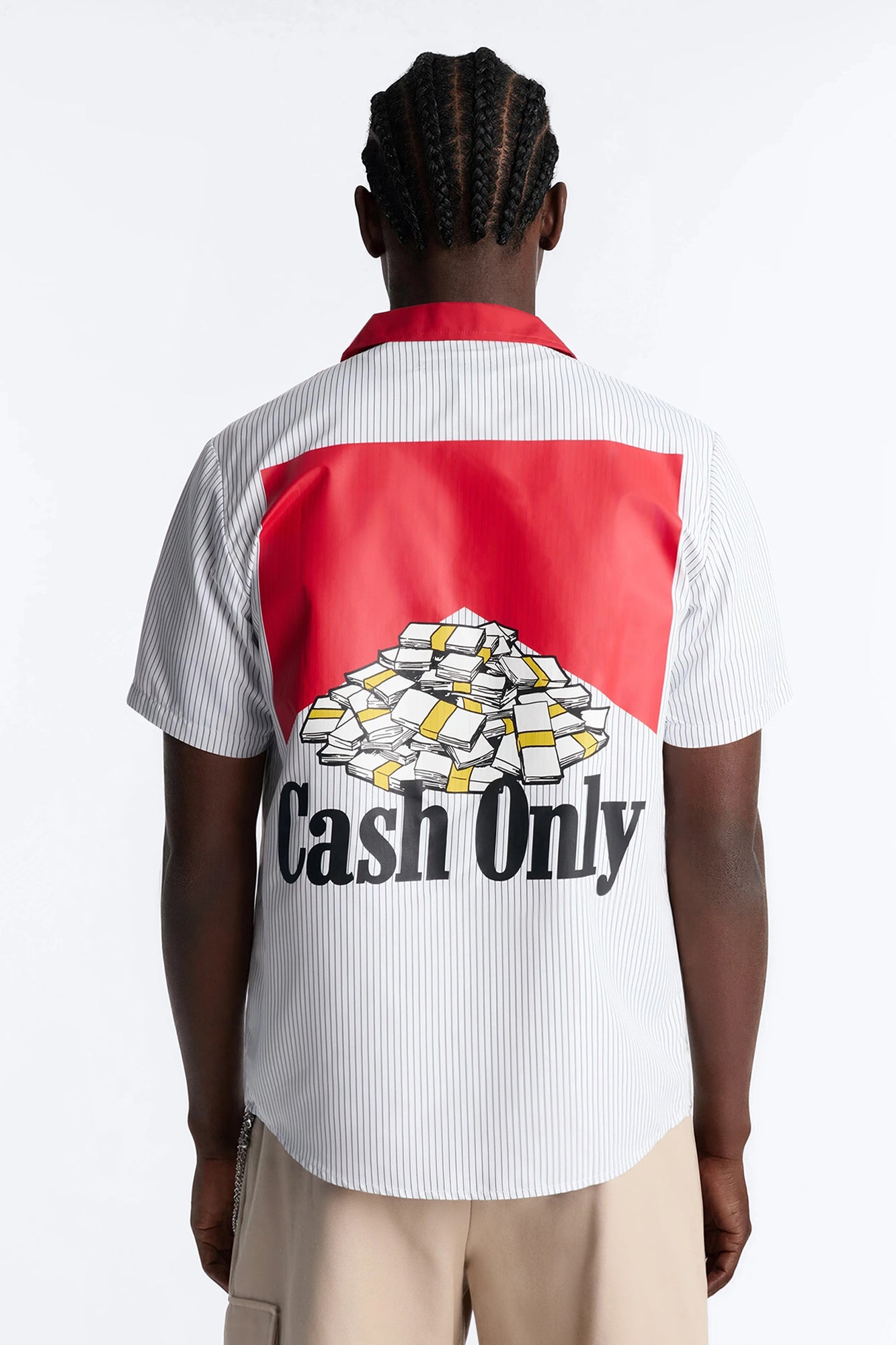 Cash Only Striped Button Up Shirt - White Fashion Nova