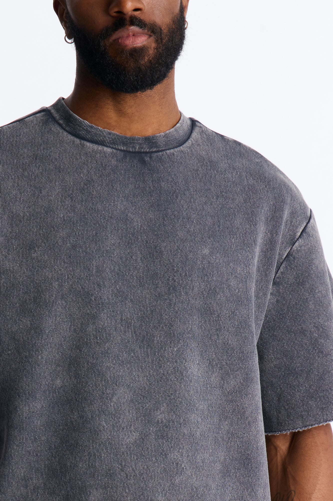 On The Go Washed Tee - Charcoal Fashion Nova