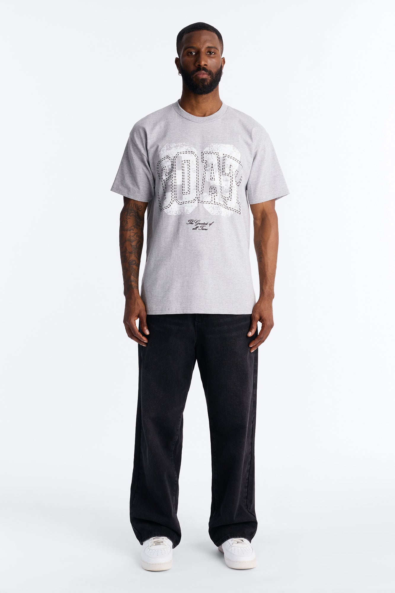 GOAT 99 Short Sleeve Tee - Grey Fashion Nova