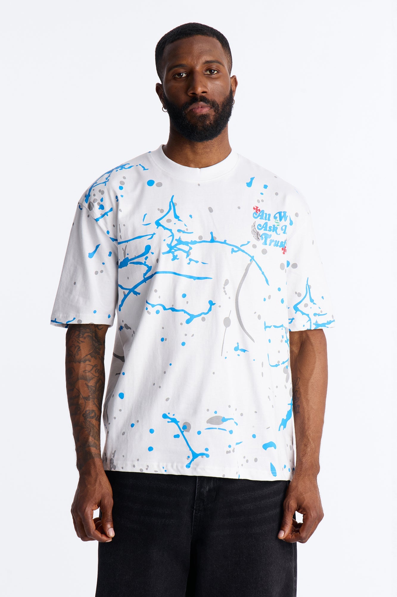 All We Trust Is Money Short Sleeve Tee - White Fashion Nova
