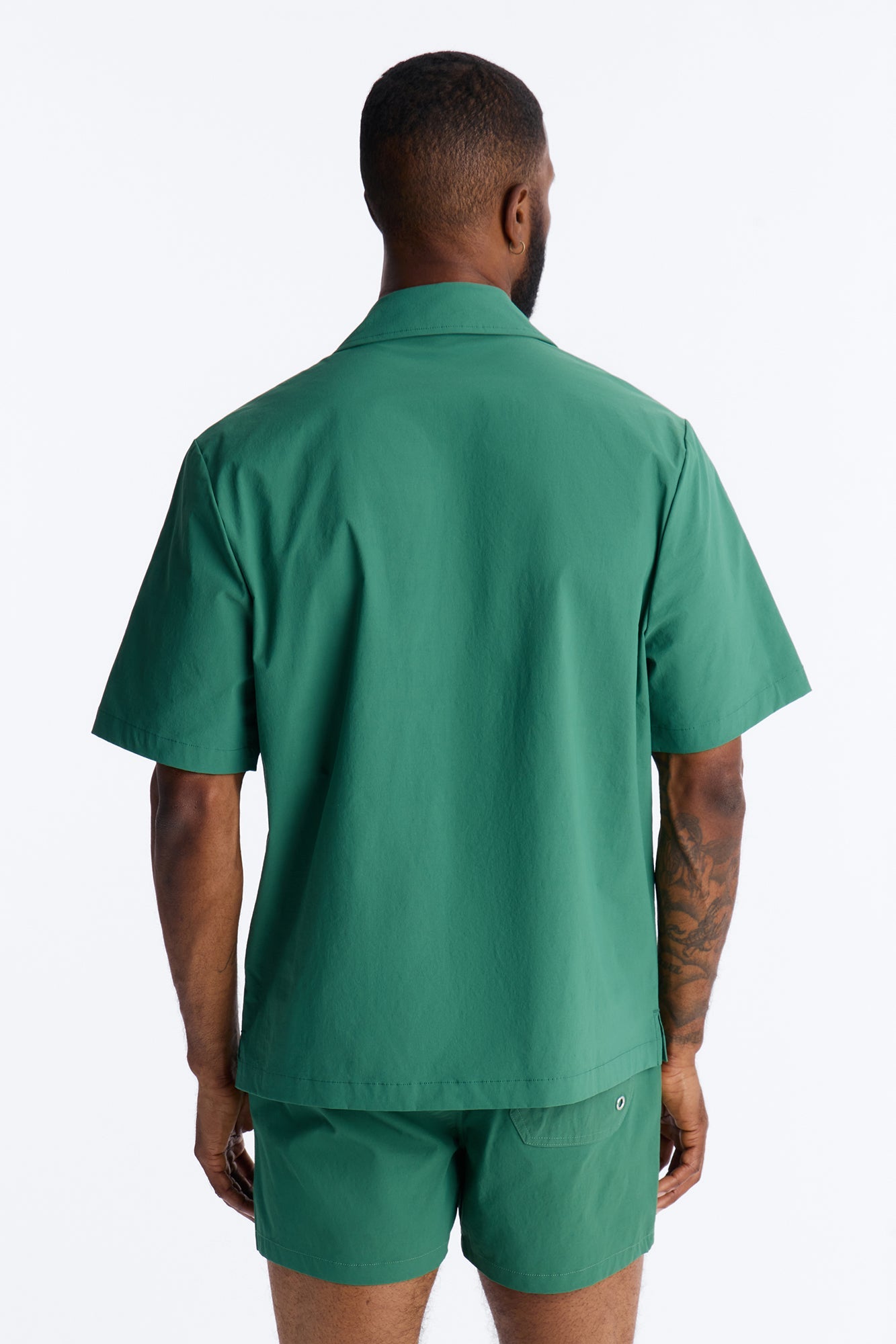Montez Cuban Collar Button Up Shirt - Hunter Green Fashion Nova