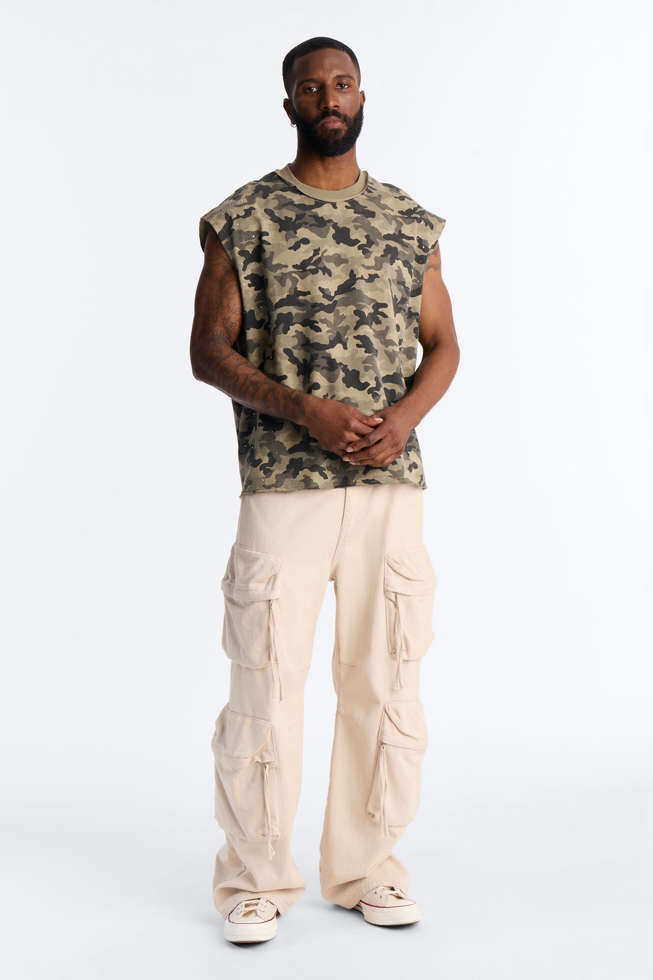 Boxy Cropped Street Soldier Camo Muscle Tee - Camouflage Fashion Nova