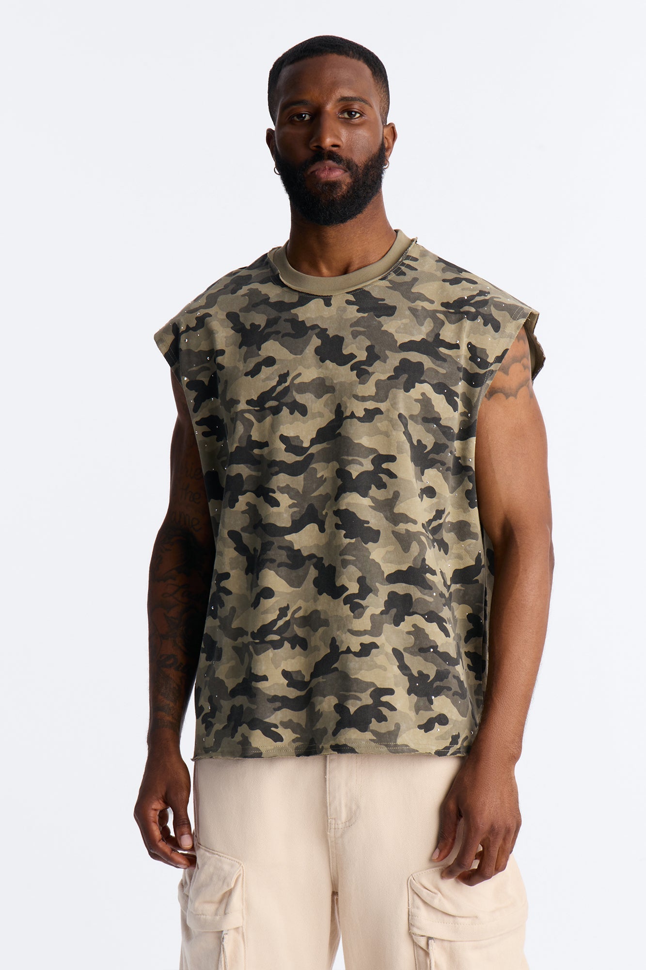 Boxy Cropped Street Soldier Camo Muscle Tee - Camouflage Fashion Nova