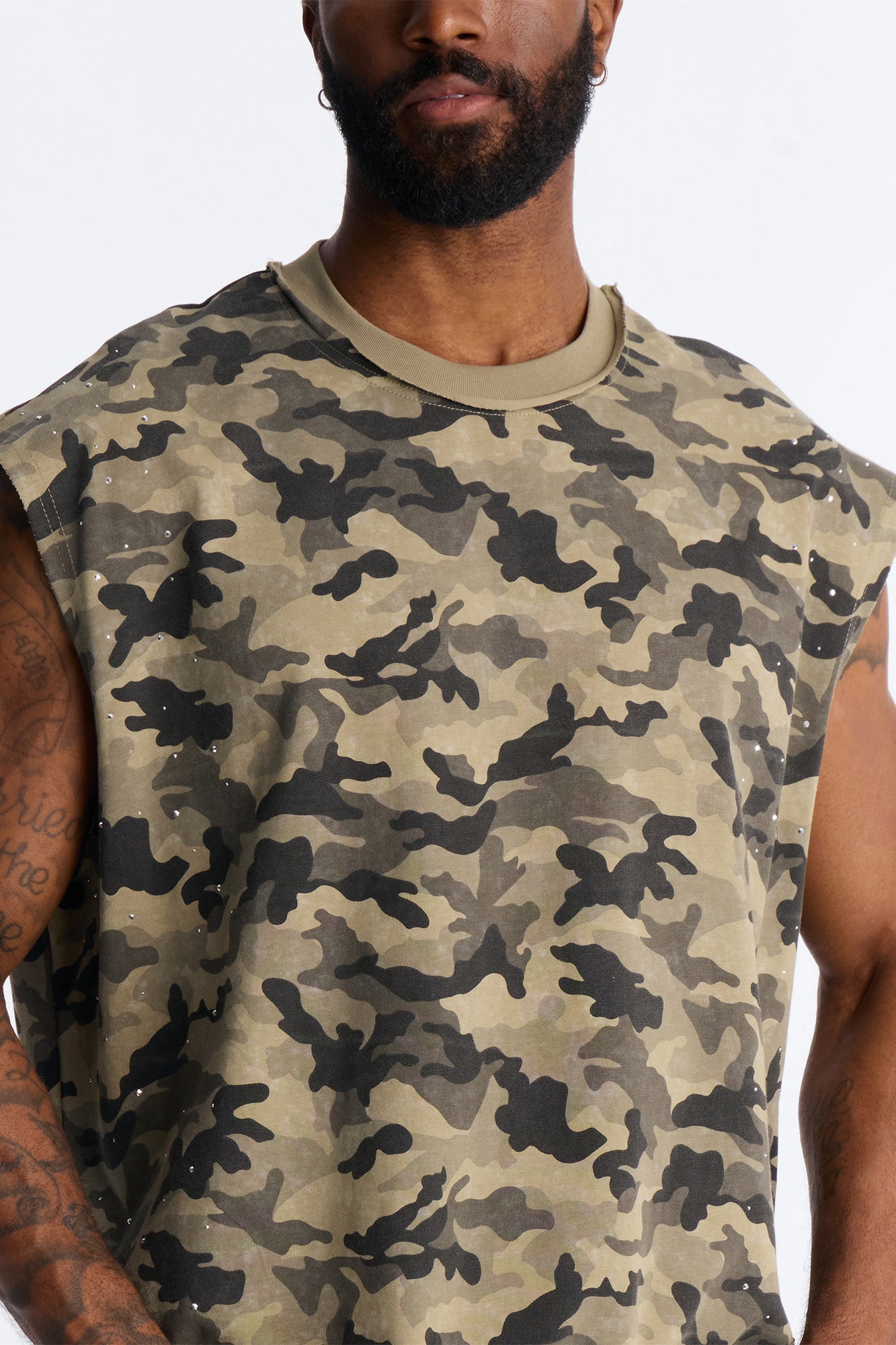 Boxy Cropped Street Soldier Camo Muscle Tee - Camouflage Fashion Nova