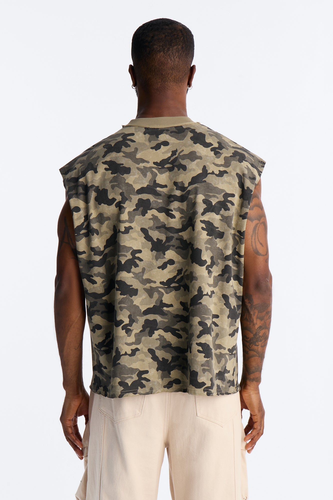 Boxy Cropped Street Soldier Camo Muscle Tee - Camouflage Fashion Nova