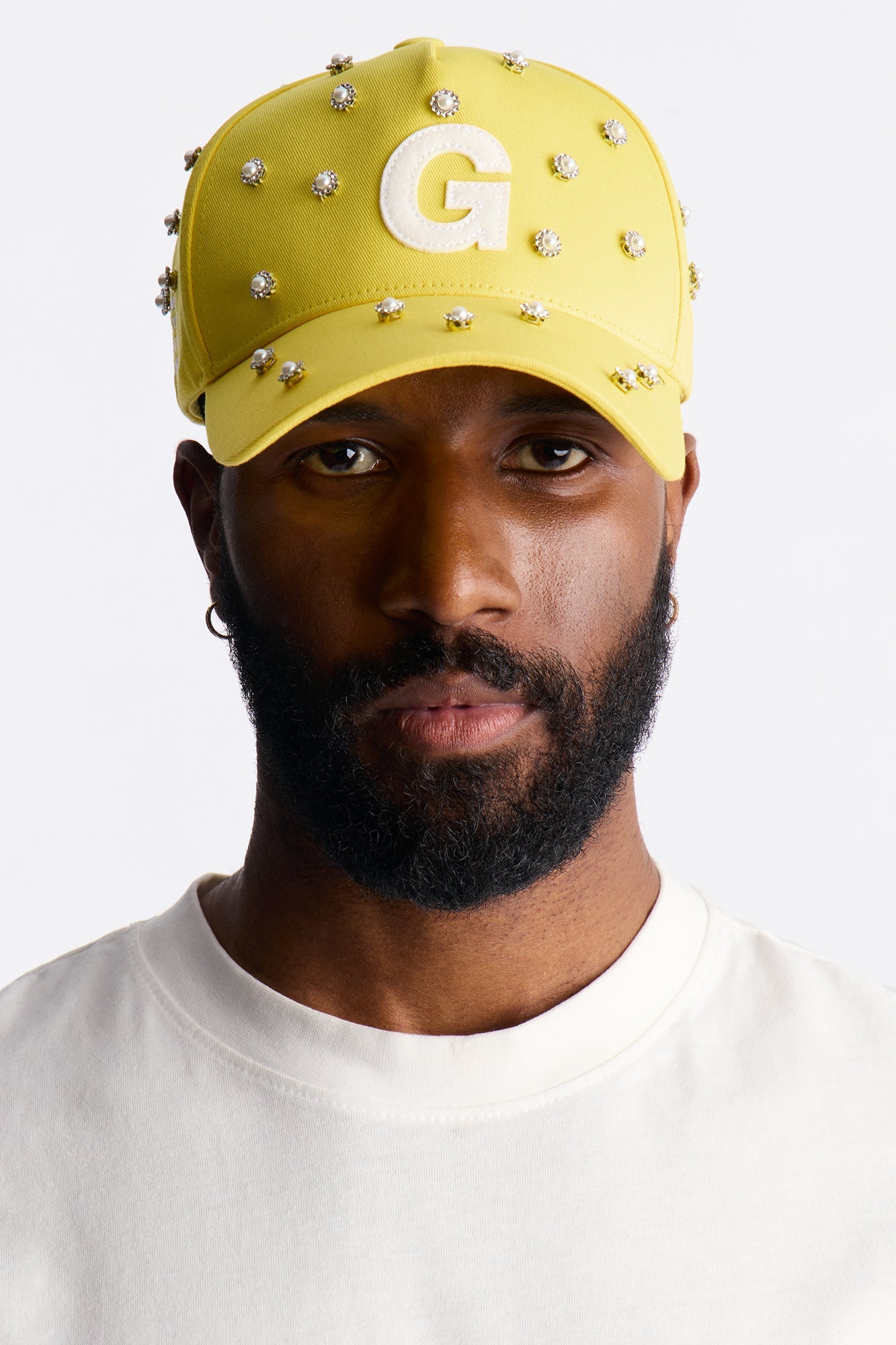 Felt Rhinestone Structured Hat - Yellow Fashion Nova