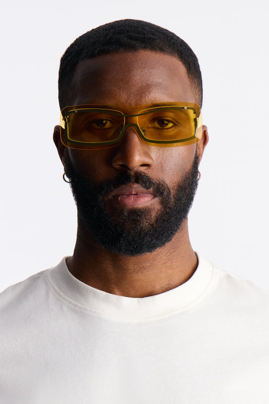 Snowy Alps Sunglasses - Yellow Fashion Nova