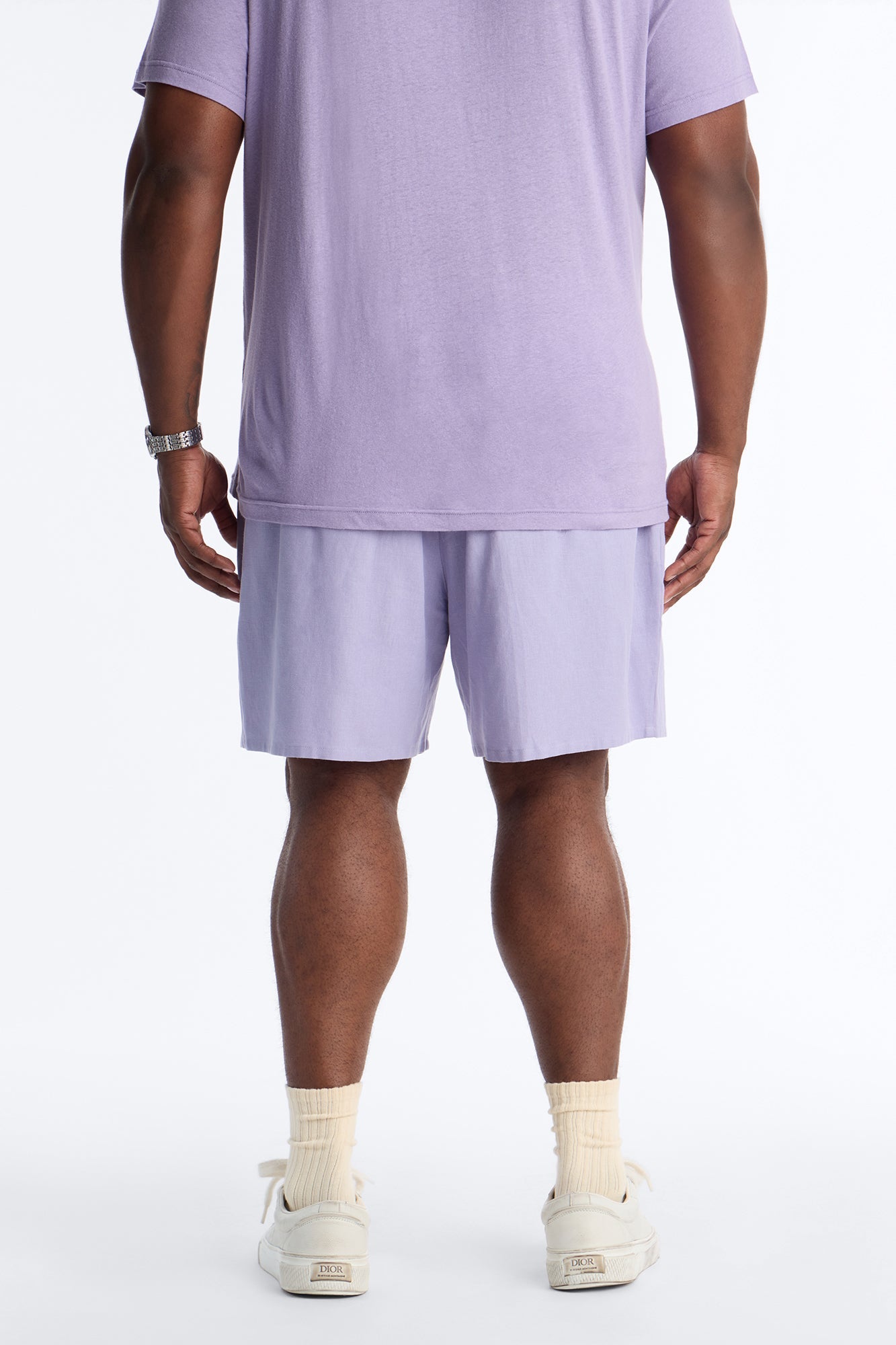 Bahamas Linen Slim Short - Lavender Fashion Nova