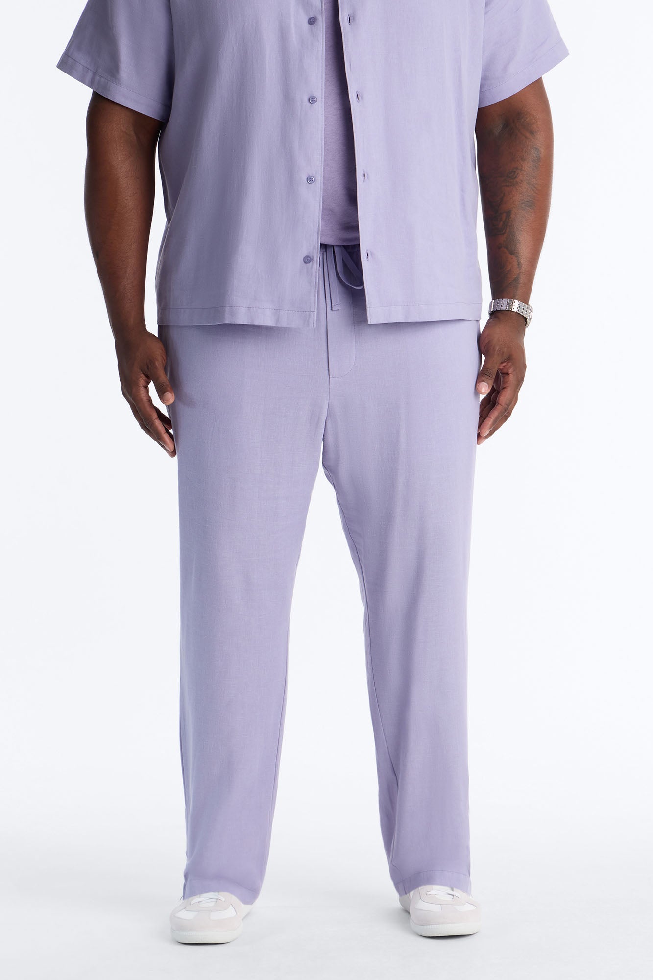 Bahamas Linen Slim Pull On Pants - Lavender Fashion Nova