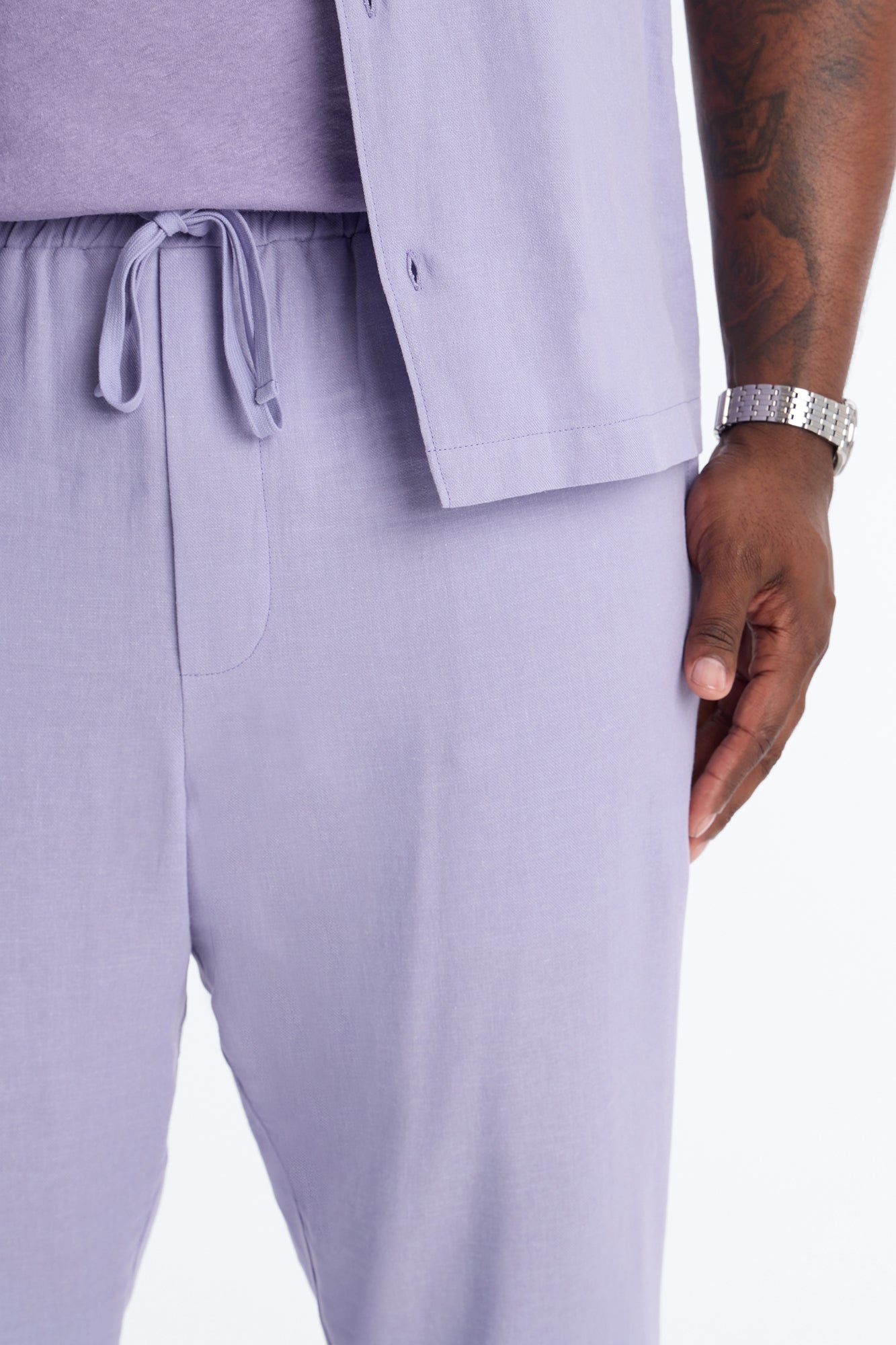 Bahamas Linen Slim Pull On Pants - Lavender Fashion Nova