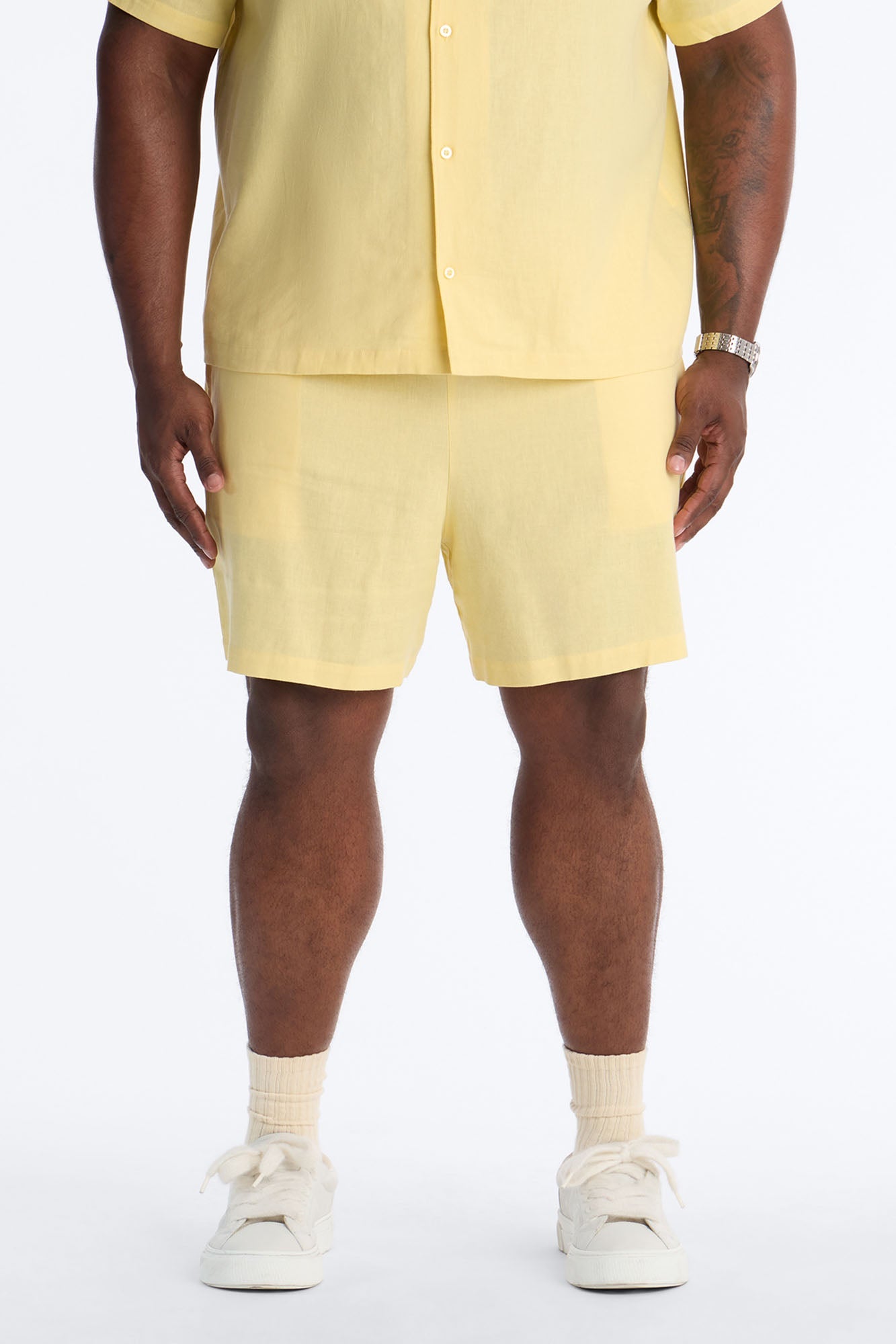 Bahamas Linen Shorts - Butter Yellow Fashion Nova