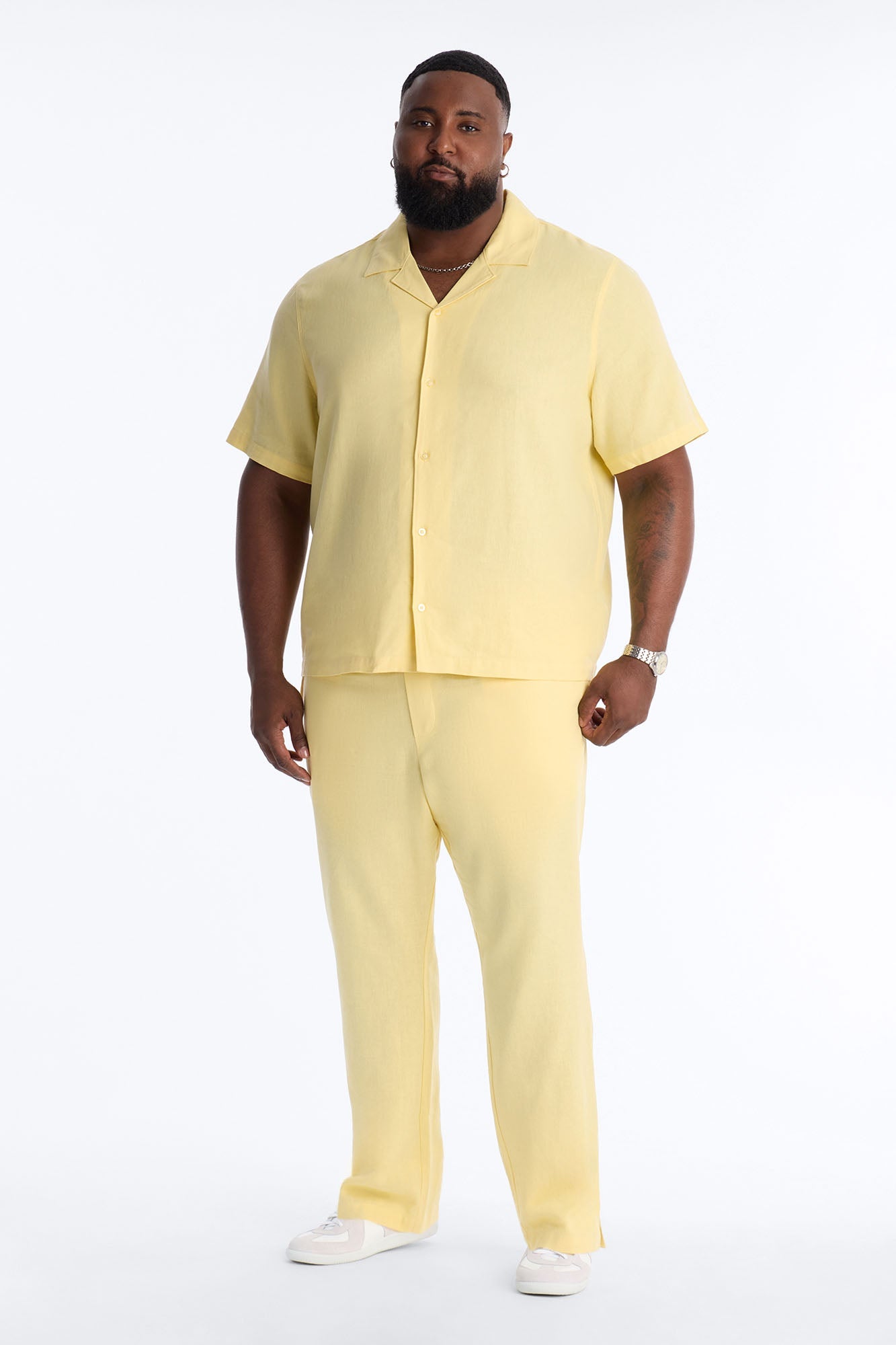 Bahamas Linen Shirt - Butter Yellow Fashion Nova