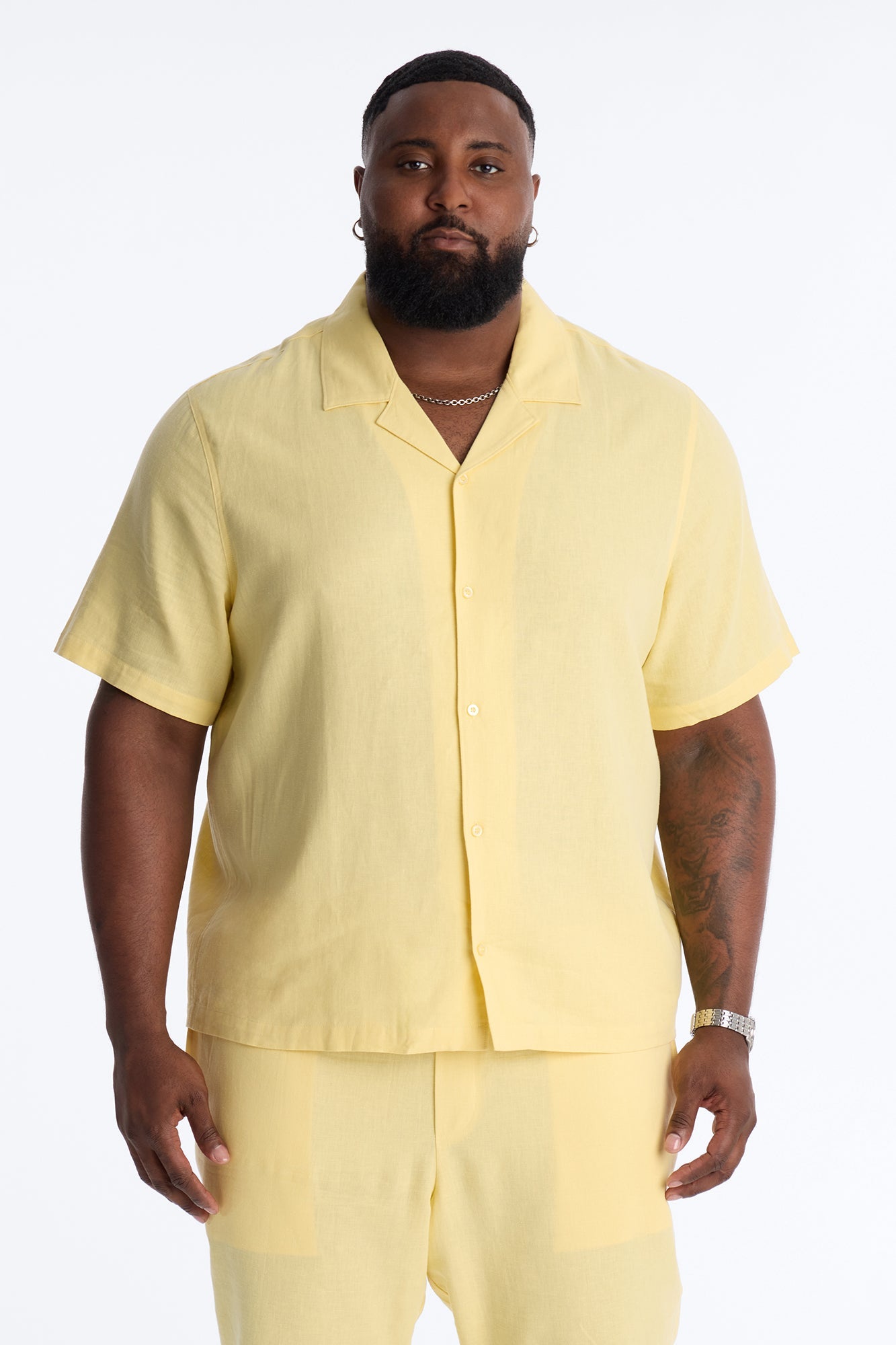Bahamas Linen Shirt - Butter Yellow Fashion Nova