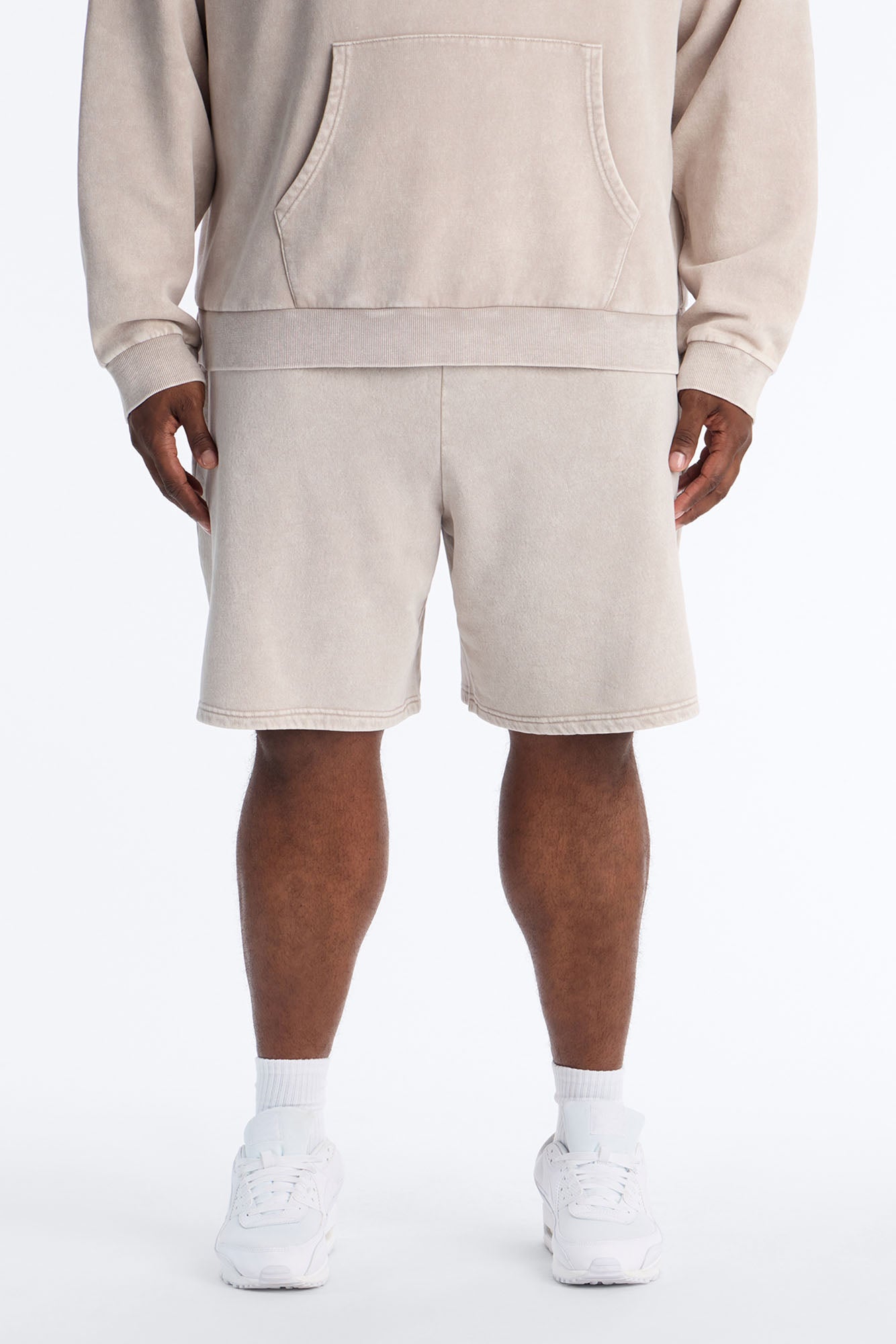 On The Go Washed Sweatshort - Taupe Fashion Nova