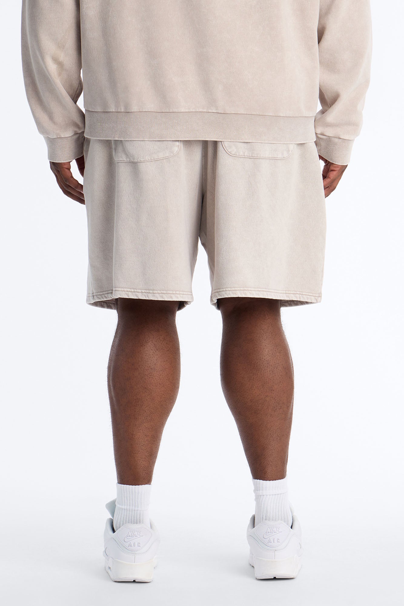 On The Go Washed Sweatshort - Taupe Fashion Nova