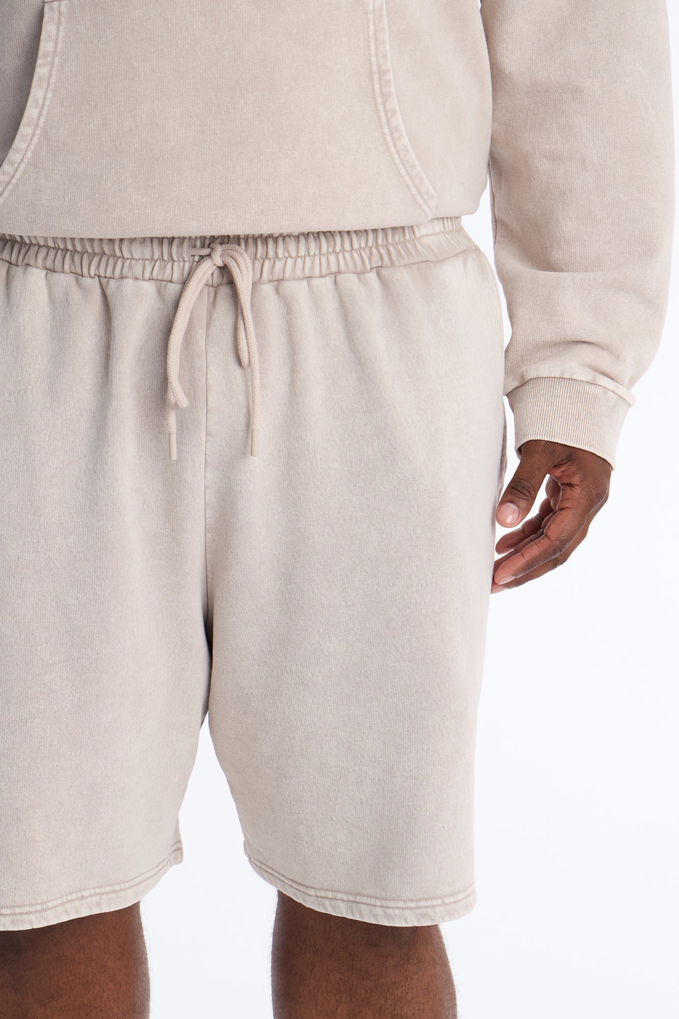 On The Go Washed Sweatshort - Taupe Fashion Nova