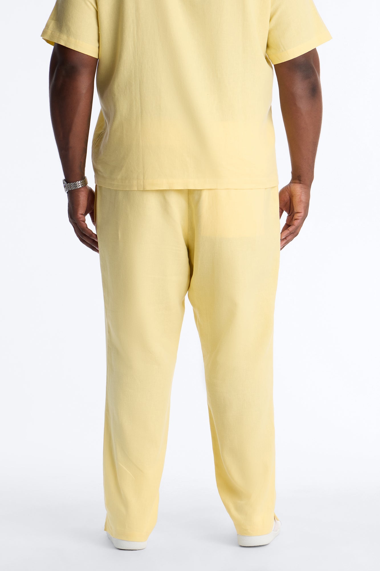 Bahamas Linen Slim Pull On Pants - Butter Yellow Fashion Nova