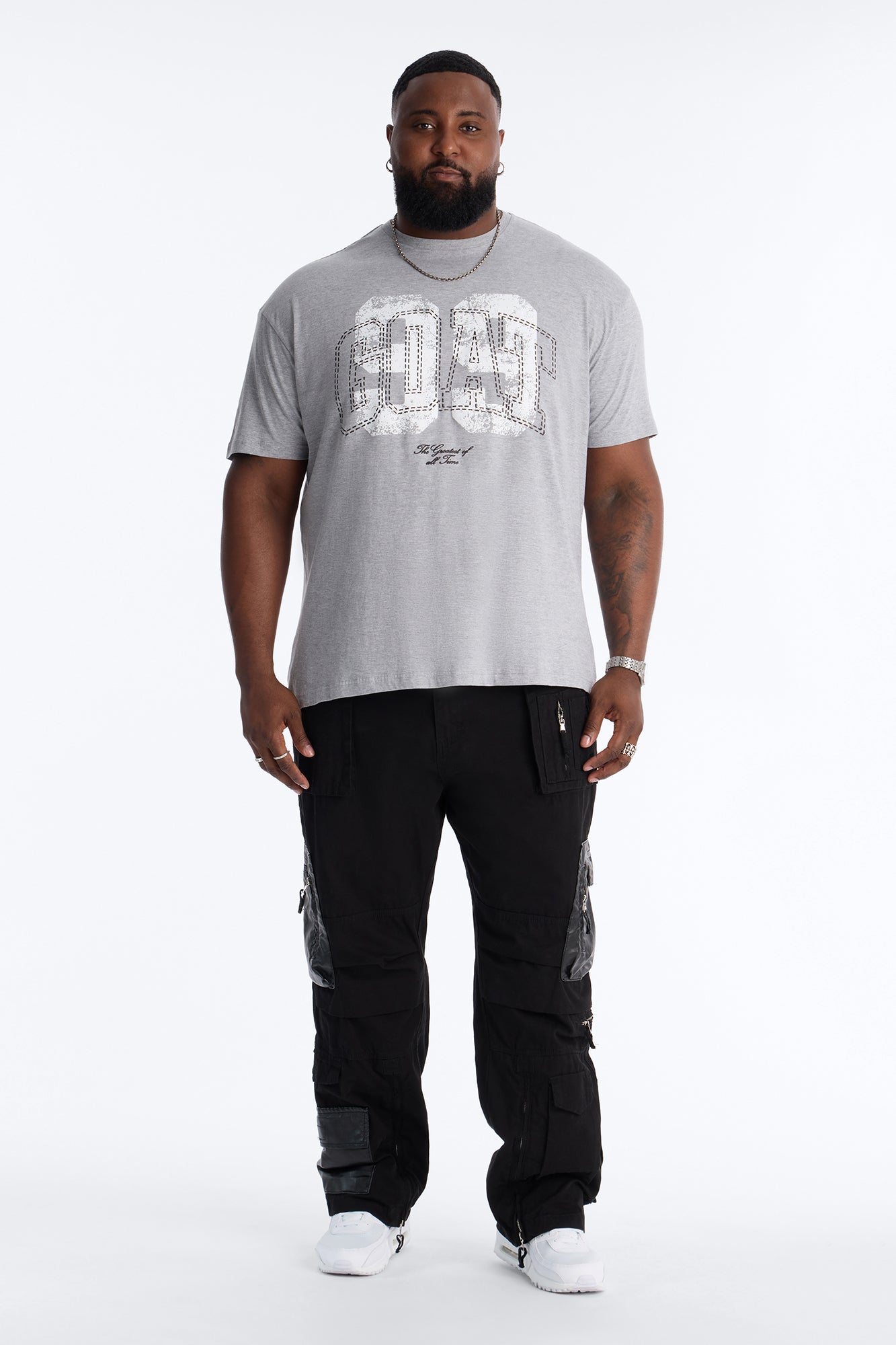 GOAT 99 Short Sleeve Tee - Grey Fashion Nova
