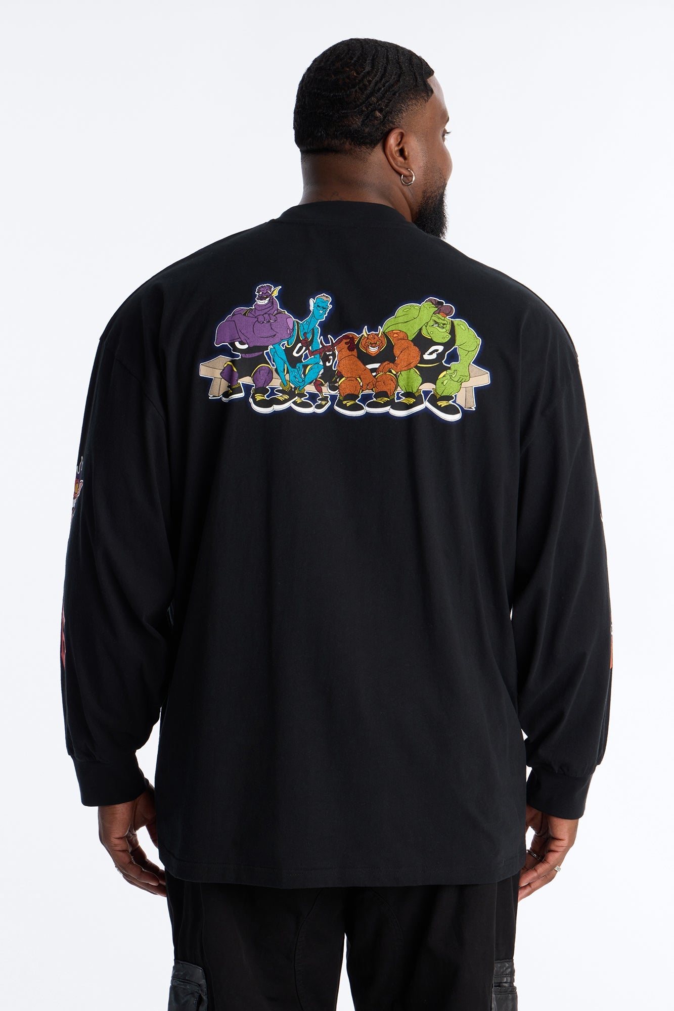 Space Jam Monstars Chrome Premium Long Sleeve Shirt - Black Fashion Nova