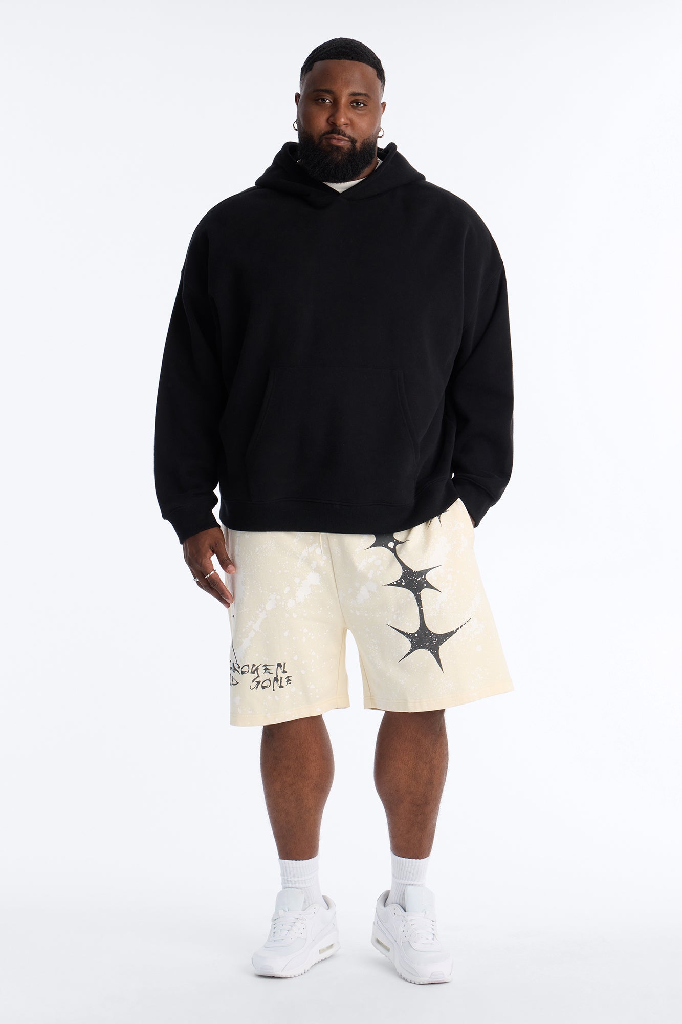 Broken And Gone Sweatshorts - Cream Fashion Nova