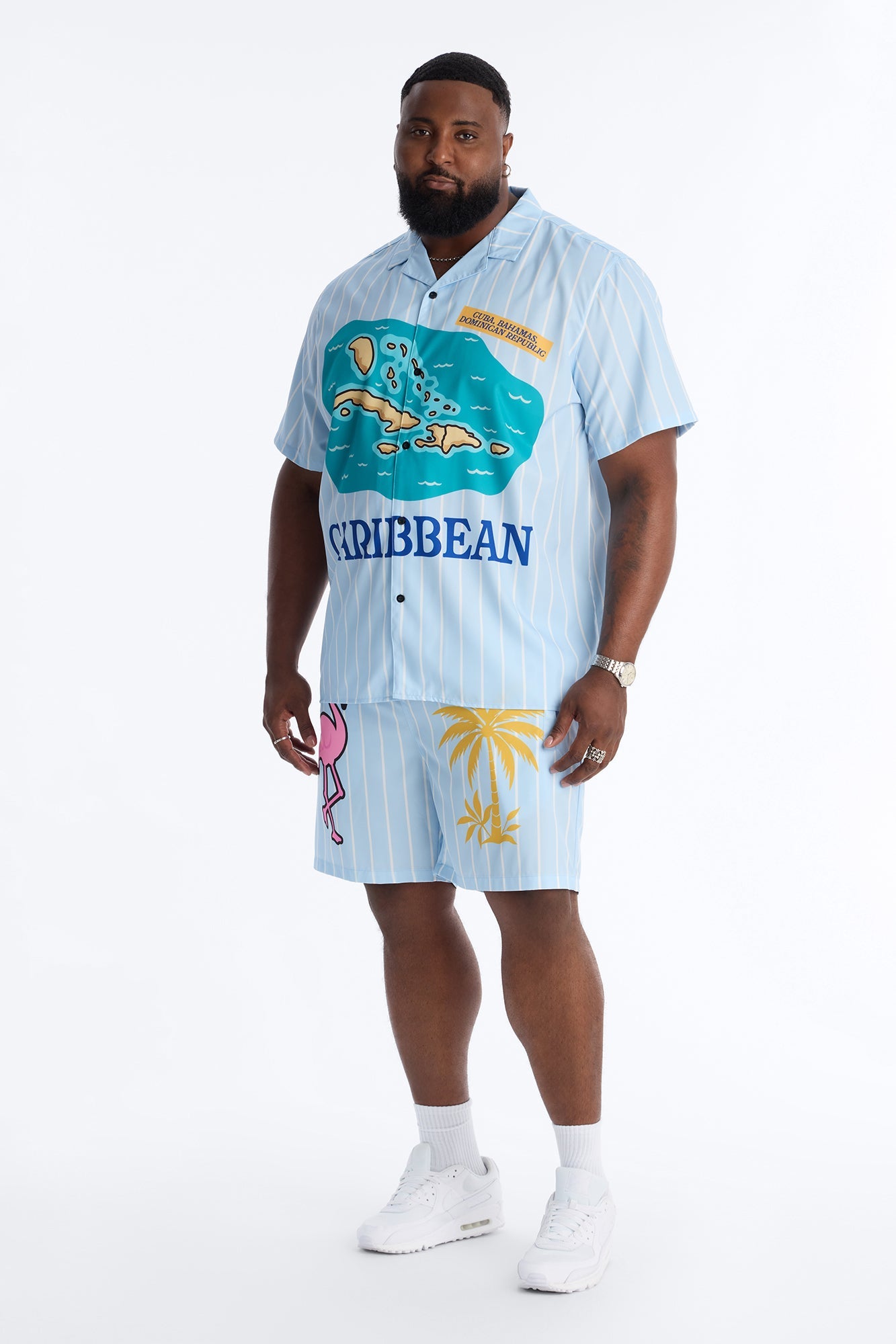 Relaxed Caribbean Vacay Short - Blue Fashion Nova