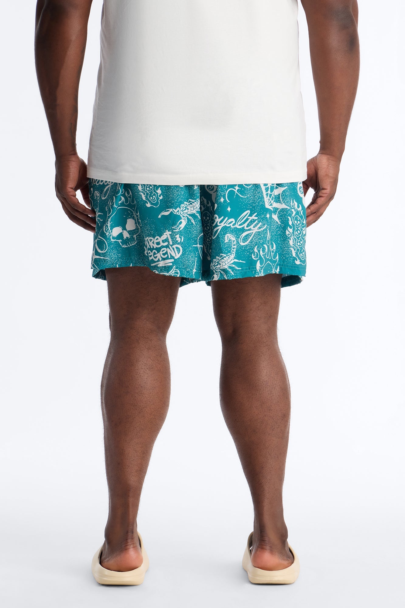 Street Legend All Over Printed Swim Trunk 4″ - Teal Fashion Nova