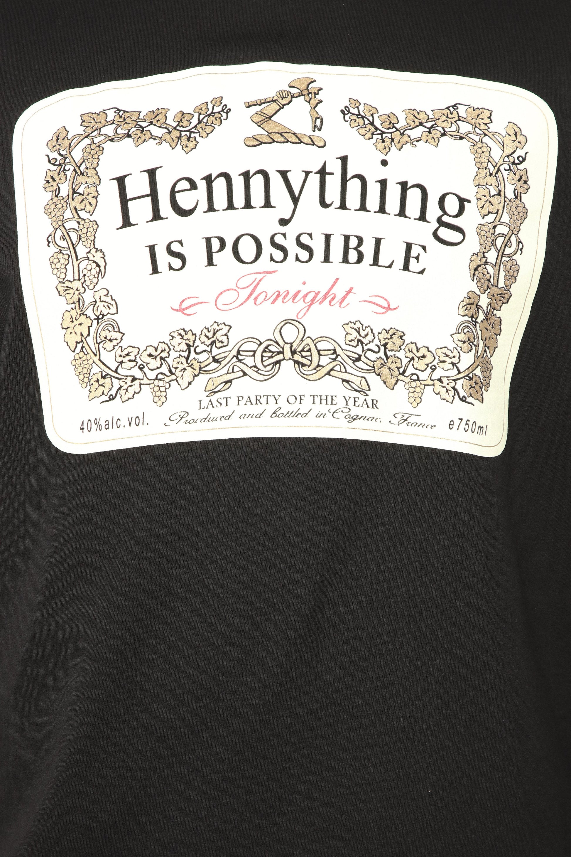 Hennything Is Possible Short Sleeve Crew Tee - Black Fashion Nova