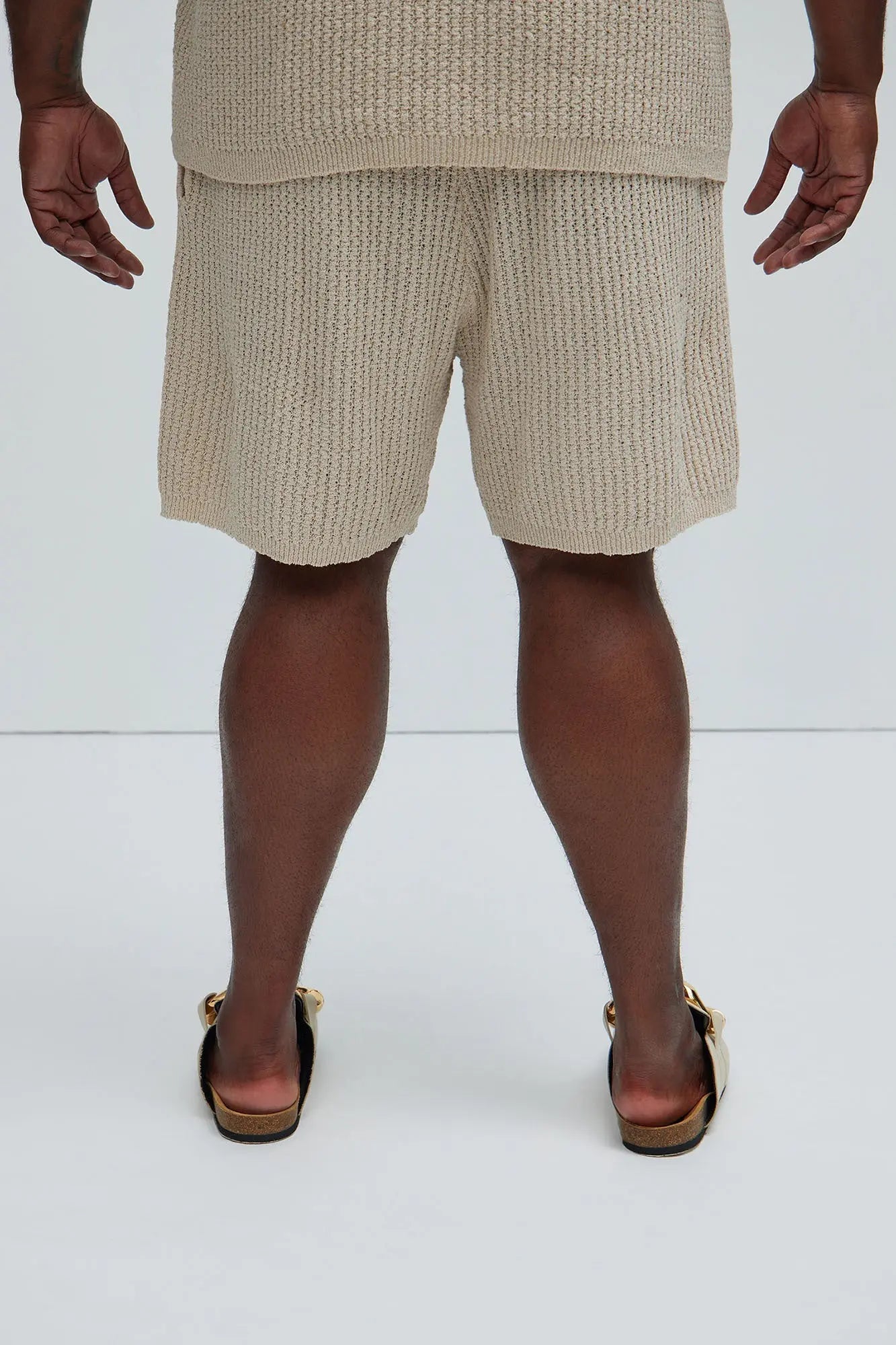 Brent Textured Shorts - Oatmeal Fashion Nova